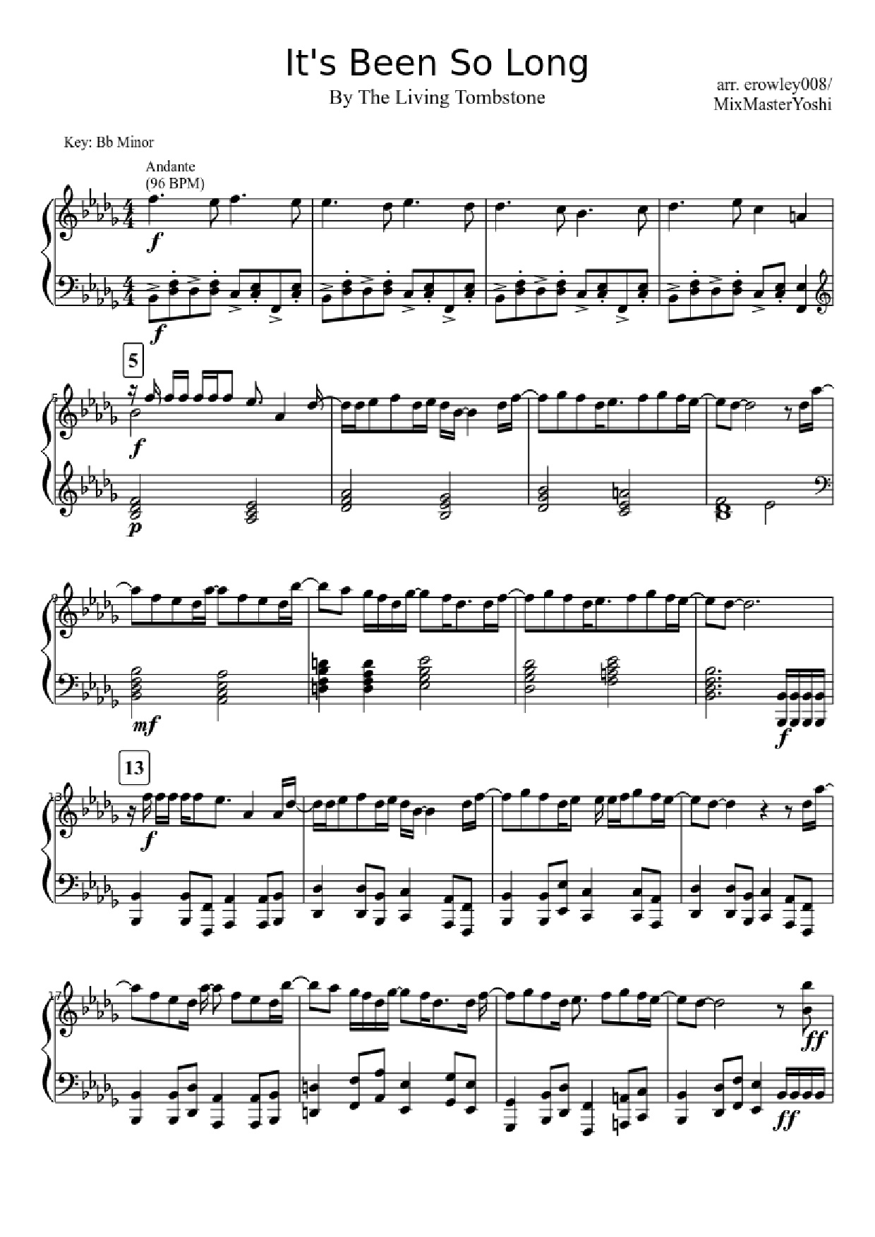 Trang 1 của Sheet nhạc PDF Piano bài hát It
