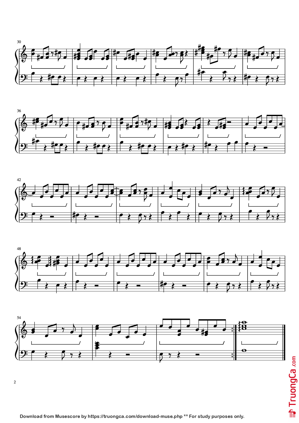 Trang 2 của Sheet nhạc PDF Piano Guitar Tab bài hát While My Guitar Gently Weeps Piano - The Beatles