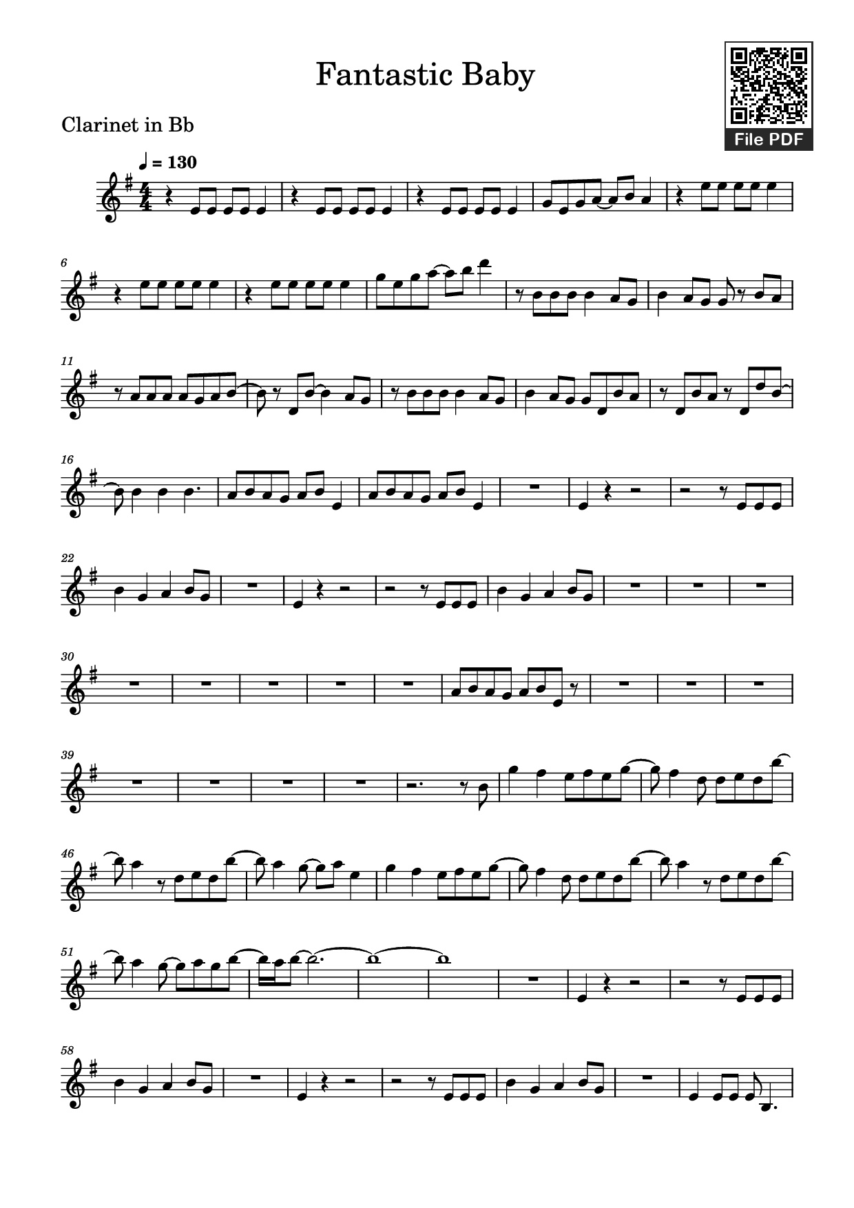 Sheet nhạc PDF bài Fantastic Baby - BIGBANG