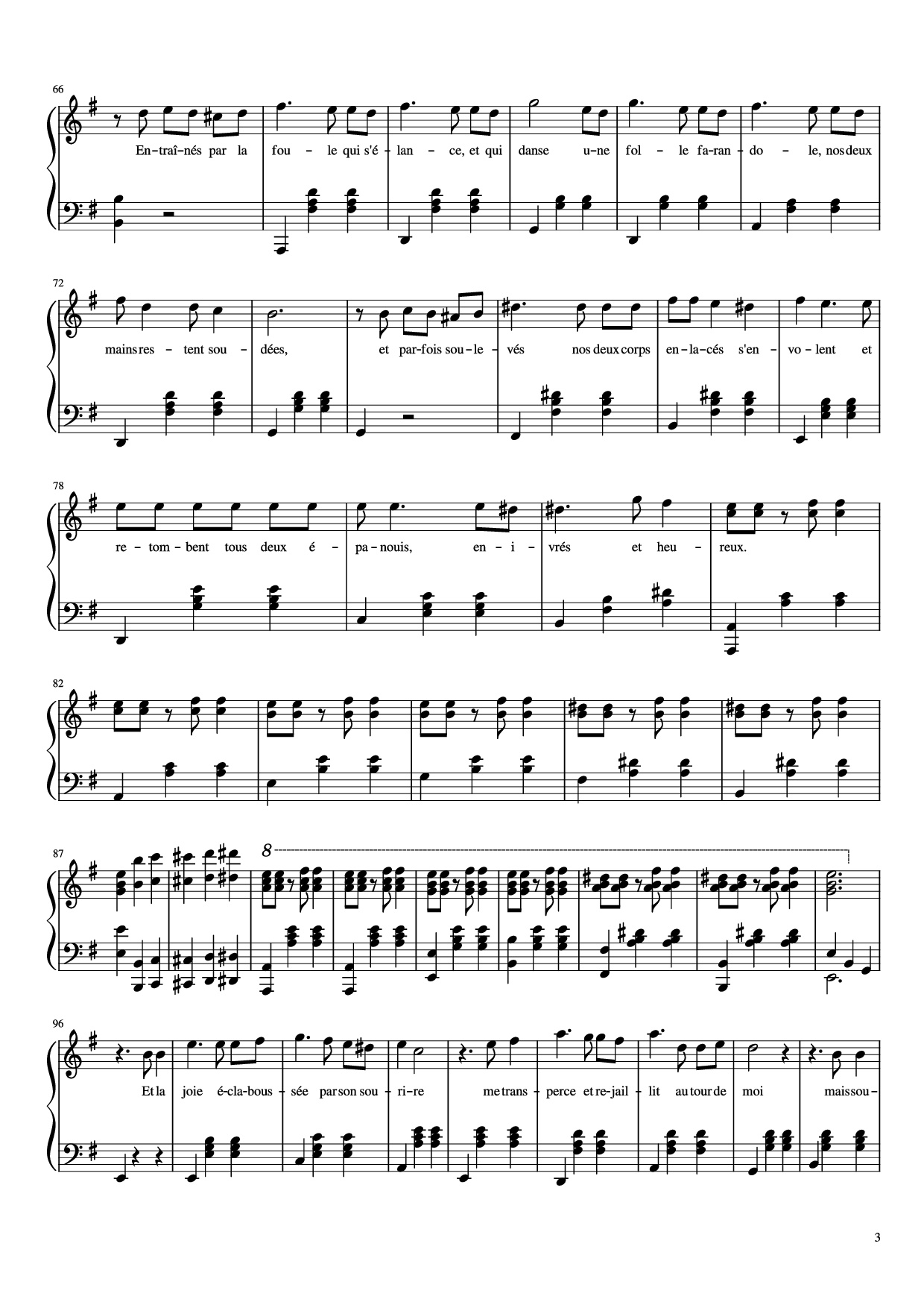 Trang 3 của Sheet nhạc PDF Piano bài hát La Foule Piano - Musique: Ángel Cabral