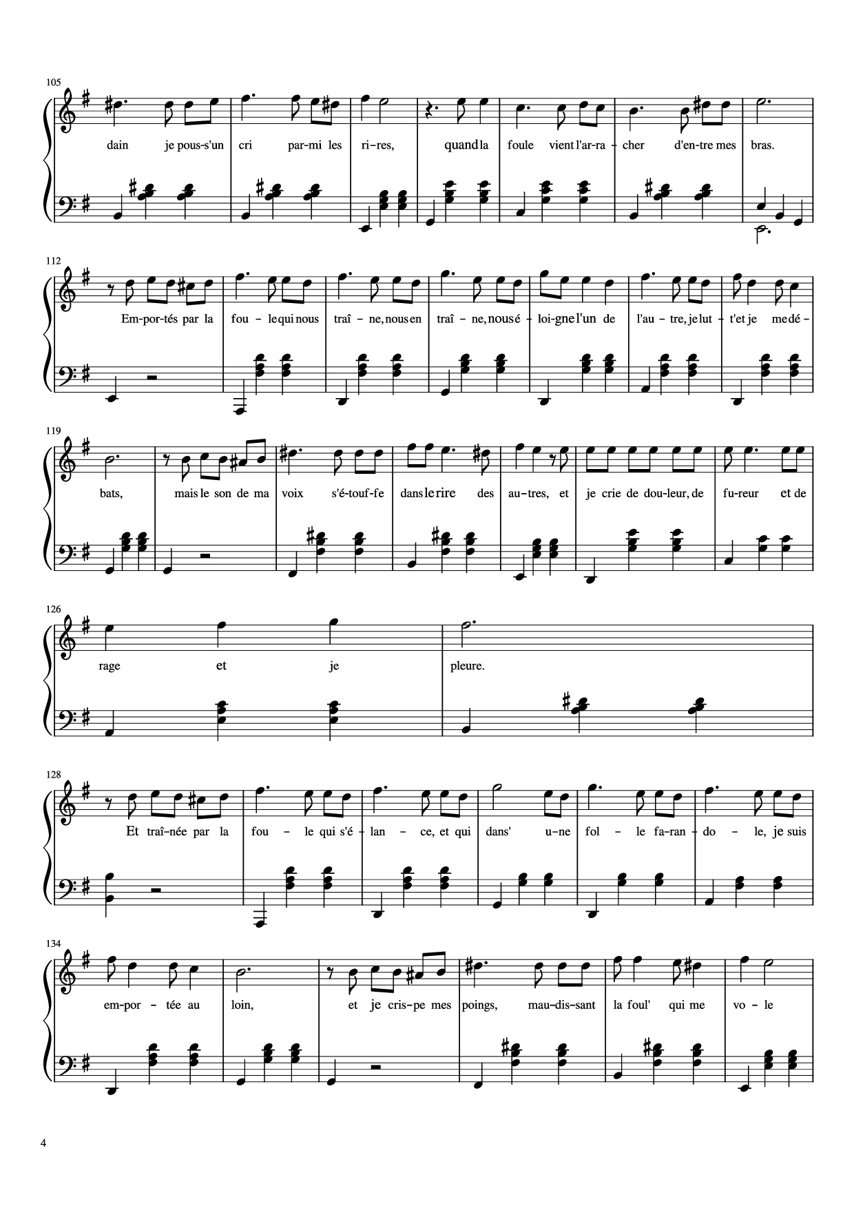 Trang 4 của Sheet nhạc PDF Piano bài hát La Foule Piano - Musique: Ángel Cabral
