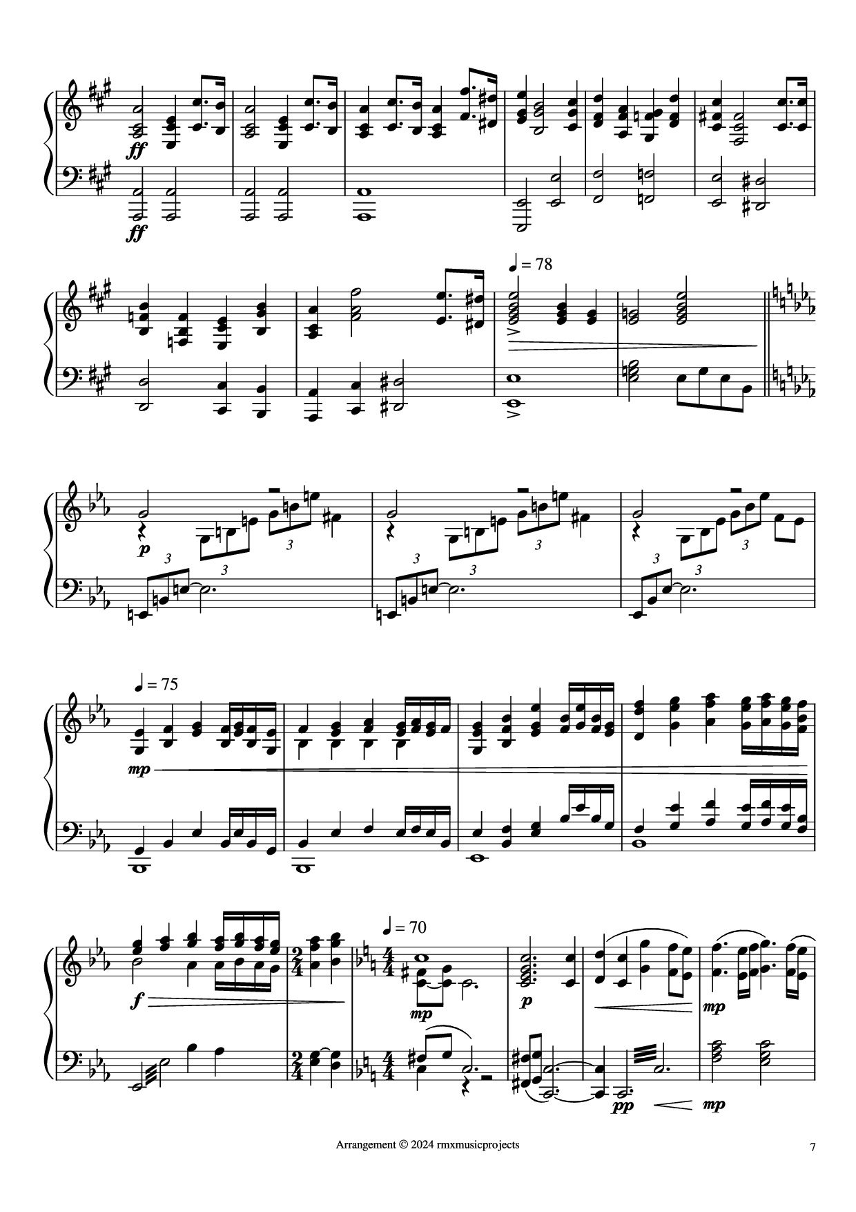 Trang 7 của Sheet nhạc PDF Piano bài hát Willow - Ending & End Credits Piano - Music by James Horner