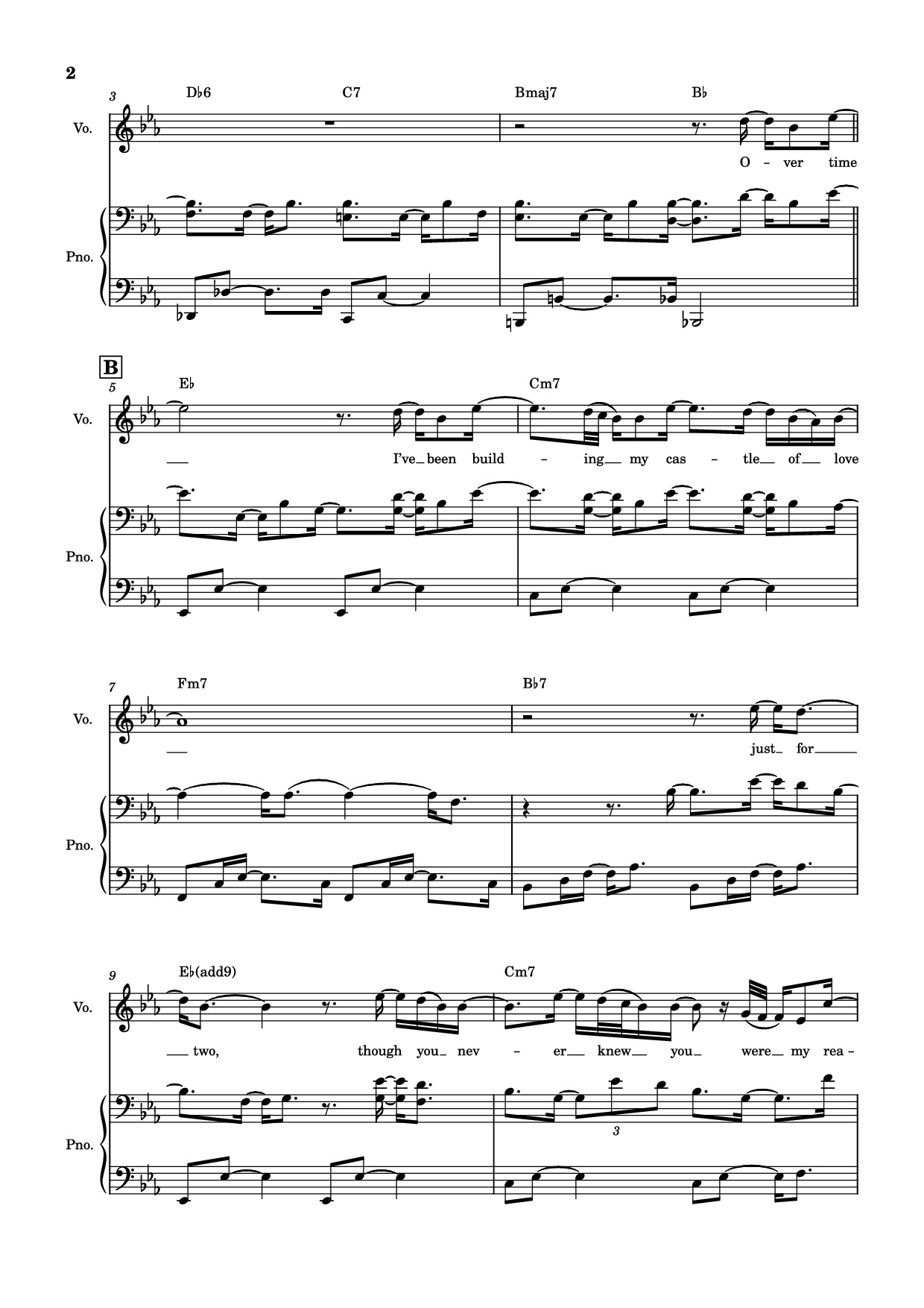 Trang 2 của Sheet nhạc PDF Piano bài hát Overjoyed Piano-vocal - Stevie Wonder