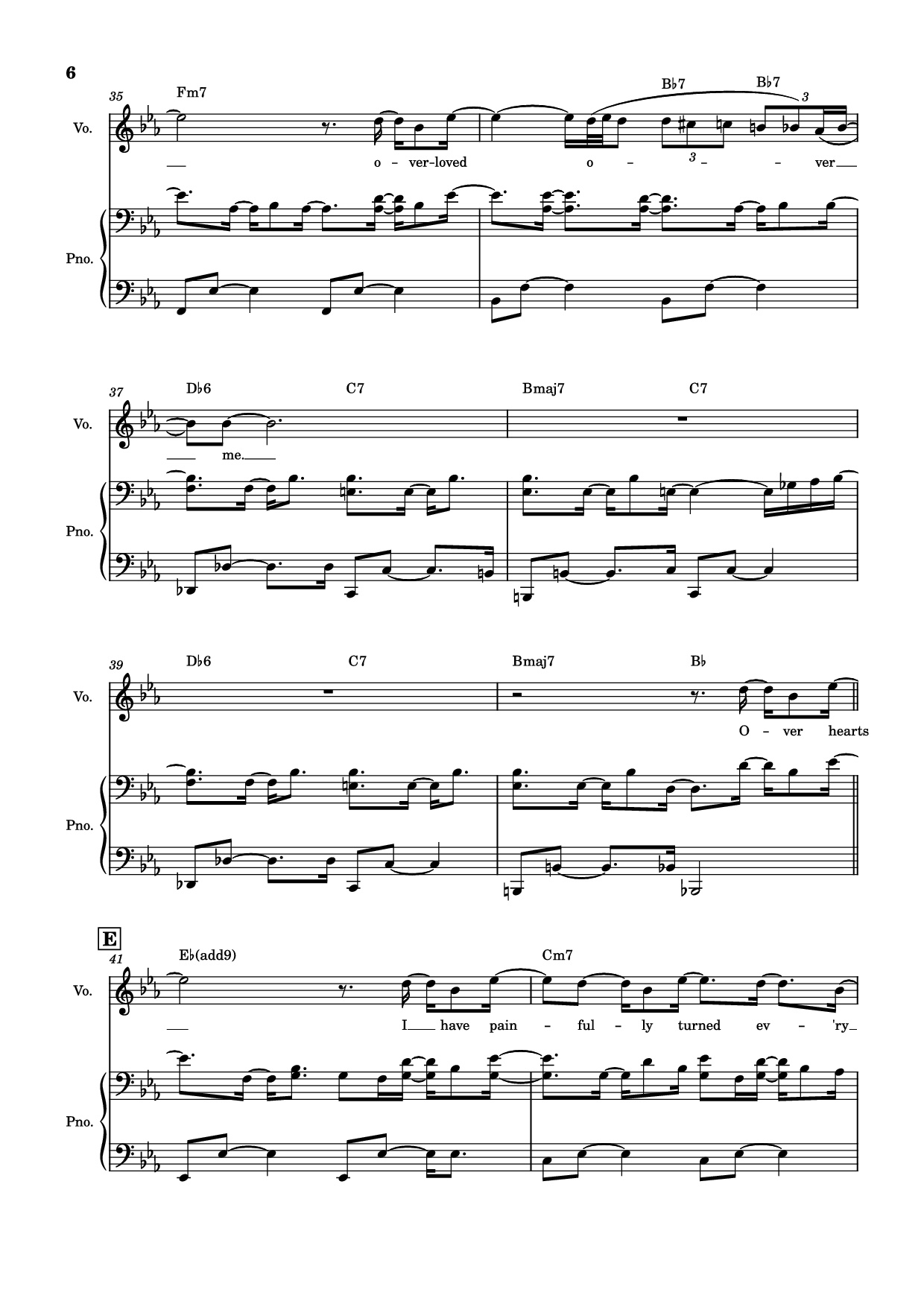 Trang 6 của Sheet nhạc PDF Piano bài hát Overjoyed Piano-vocal - Stevie Wonder