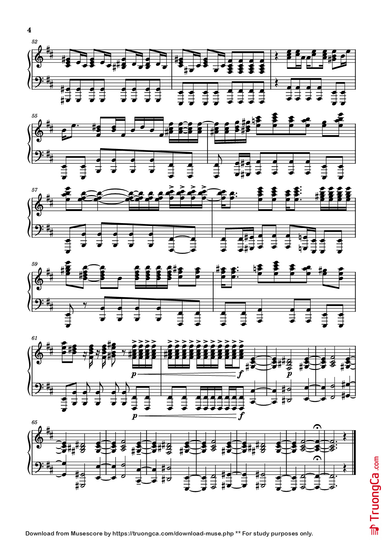 Trang 4 của Sheet nhạc PDF Piano bài hát Can