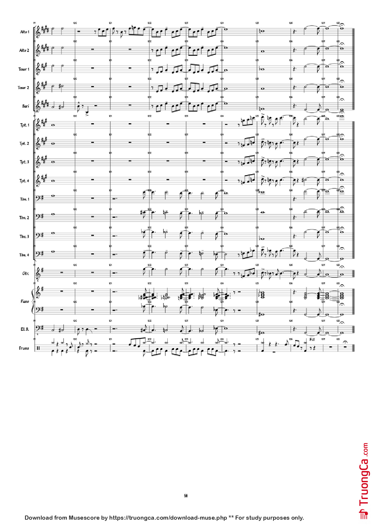 Trang 14 của Sheet nhạc PDF Piano bài hát Super Mario 3D World: Credits Roll Piano - Arranged by: Jimmy Dunning