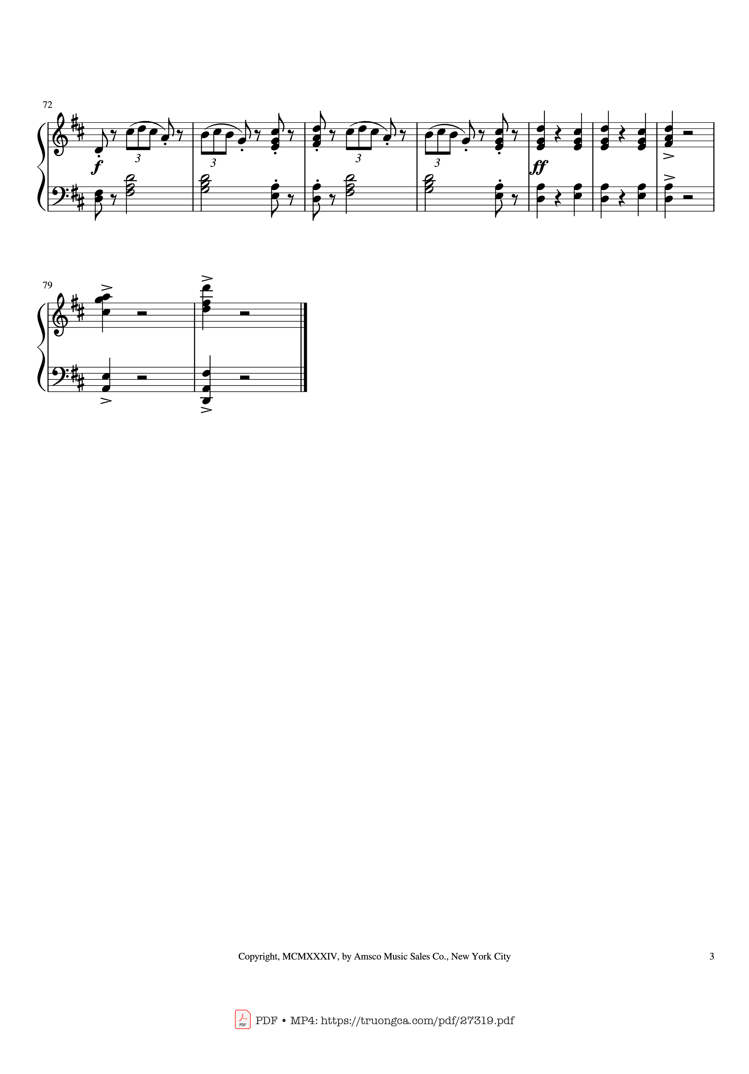 Trang 3 của Sheet nhạc PDF Piano bài hát Waltz Of The Flowers Piano - Peter Ilyich Tschaikowsky
