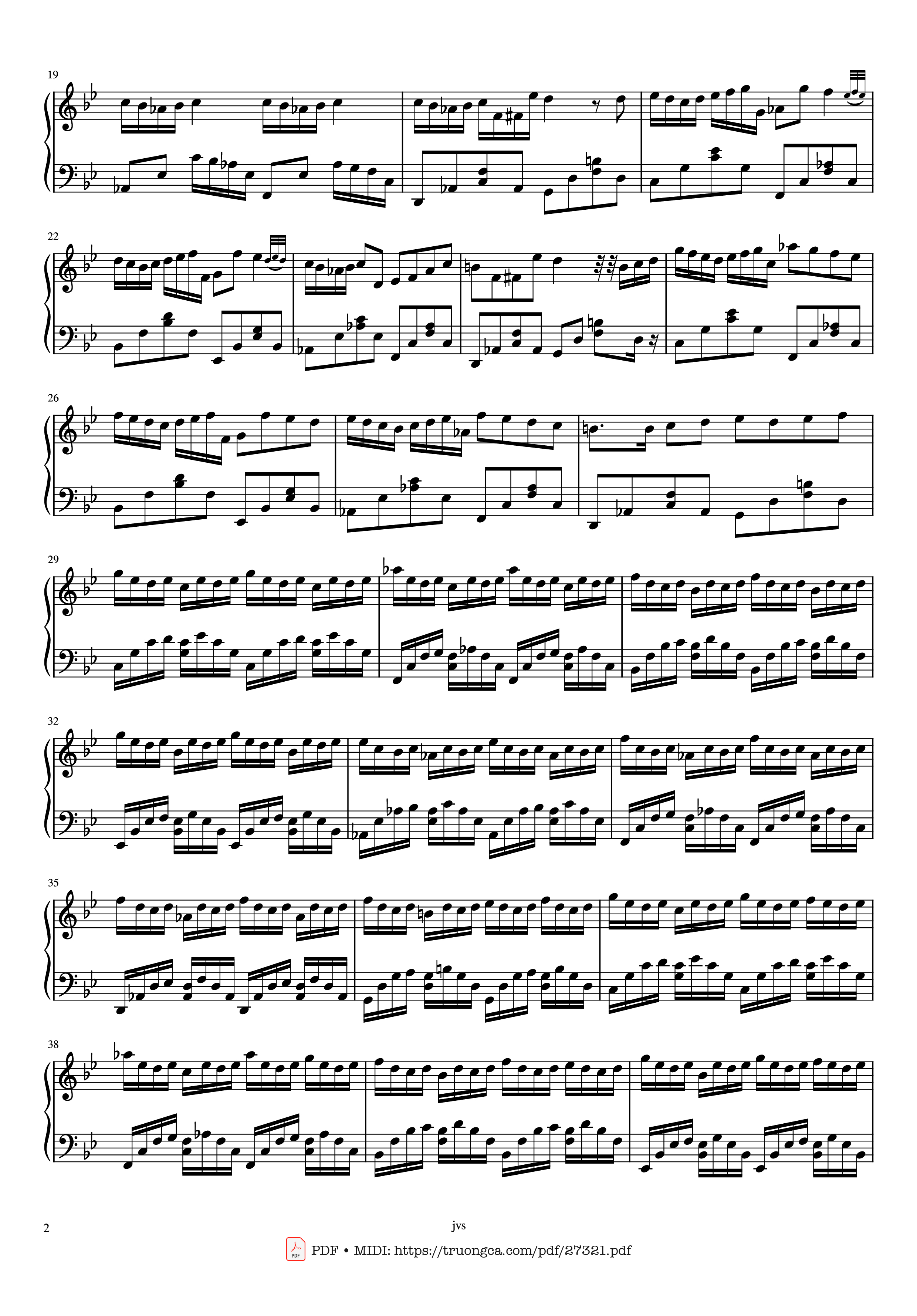 Trang 2 của Sheet nhạc PDF Piano bài hát G minor Piano - J.S. Bach