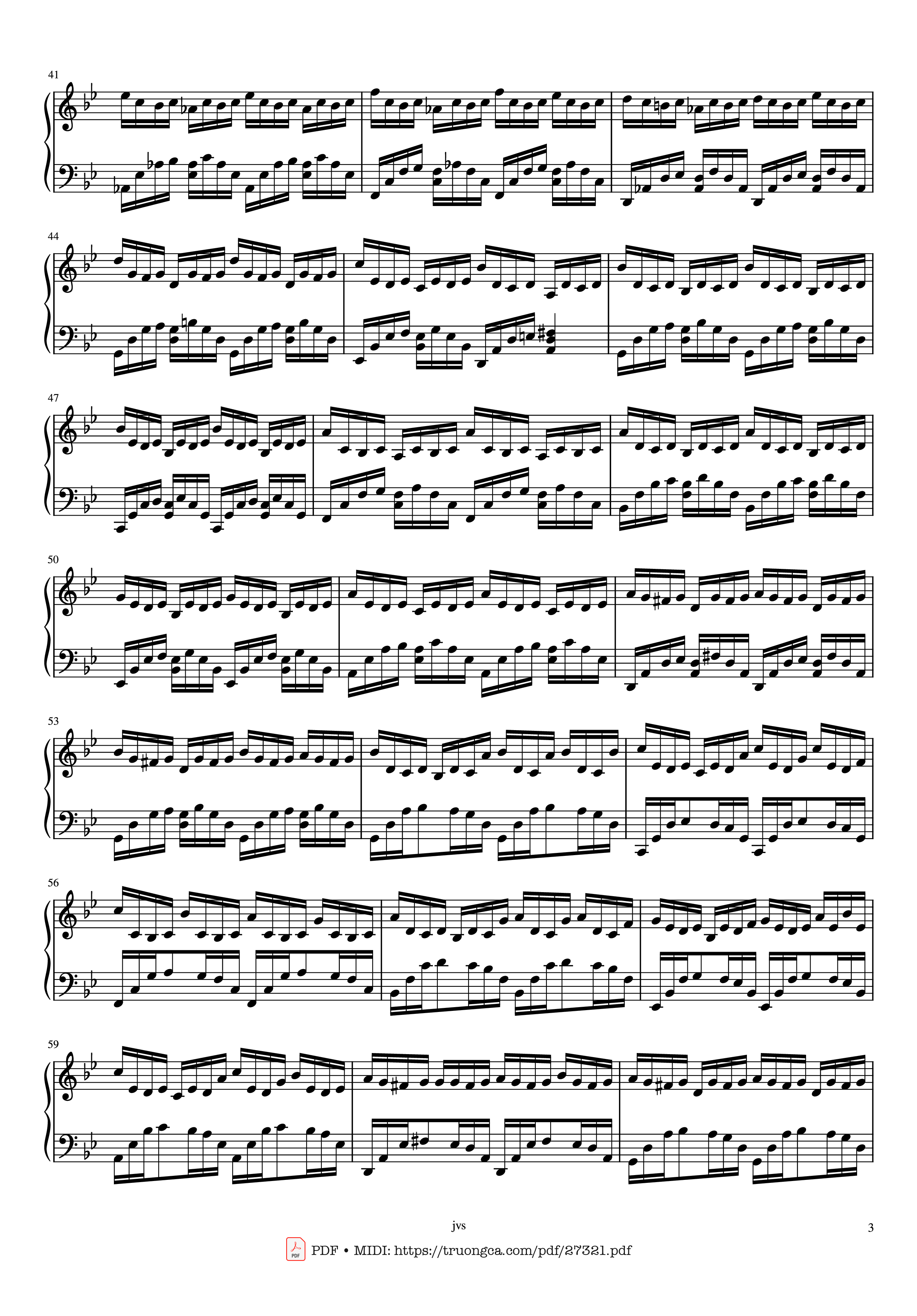 Trang 3 của Sheet nhạc PDF Piano bài hát G minor Piano - J.S. Bach
