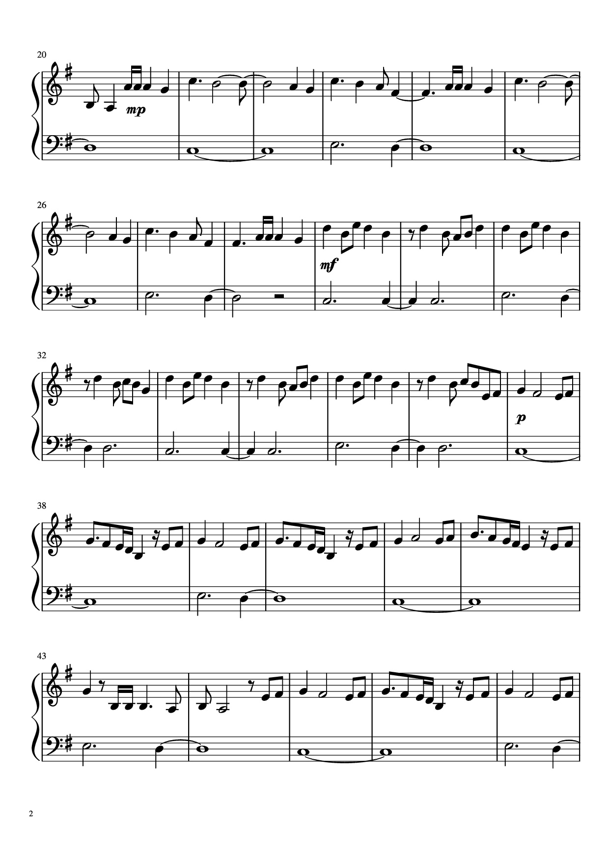 Trang 2 của Sheet nhạc PDF Piano bài hát Martin Garrix Piano - Editing: jnmusic