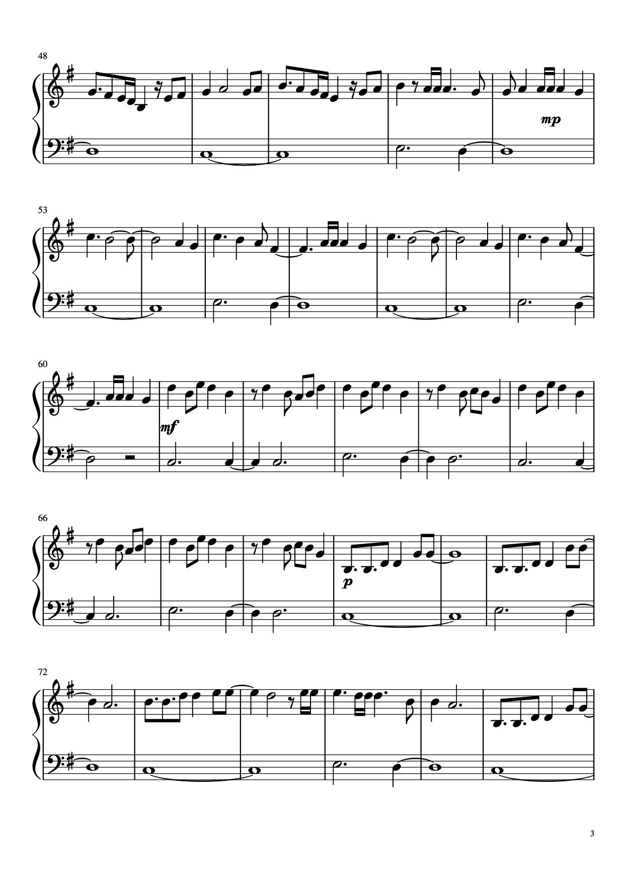 Trang 3 của Sheet nhạc PDF Piano bài hát Martin Garrix Piano - Editing: jnmusic