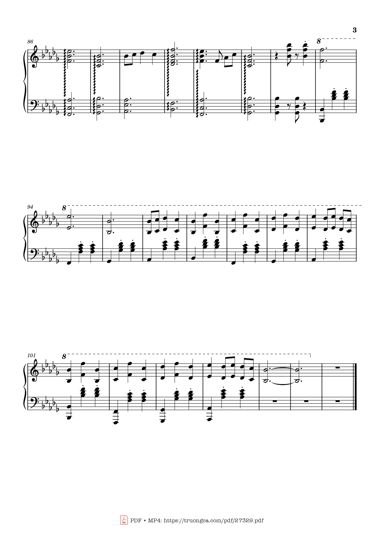 Trang 3 của Sheet nhạc PDF Piano bài hát Love Story Piano - Adila Sedraïa