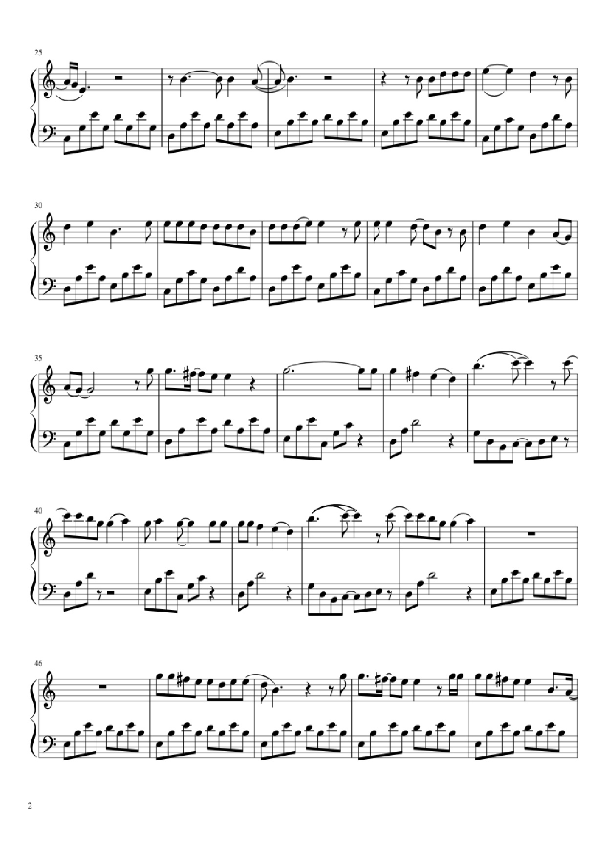 Trang 2 của Sheet nhạc PDF Piano bài hát Livin