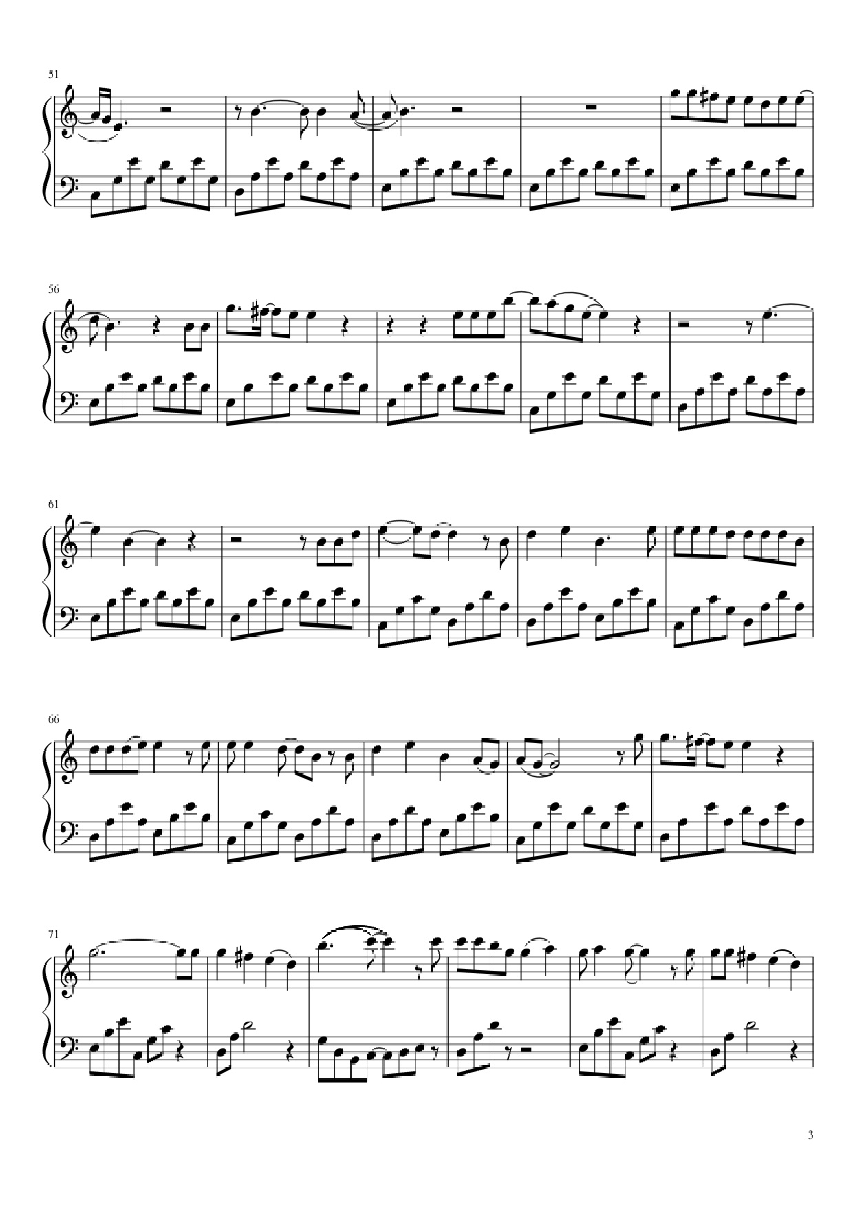 Trang 3 của Sheet nhạc PDF Piano bài hát Livin