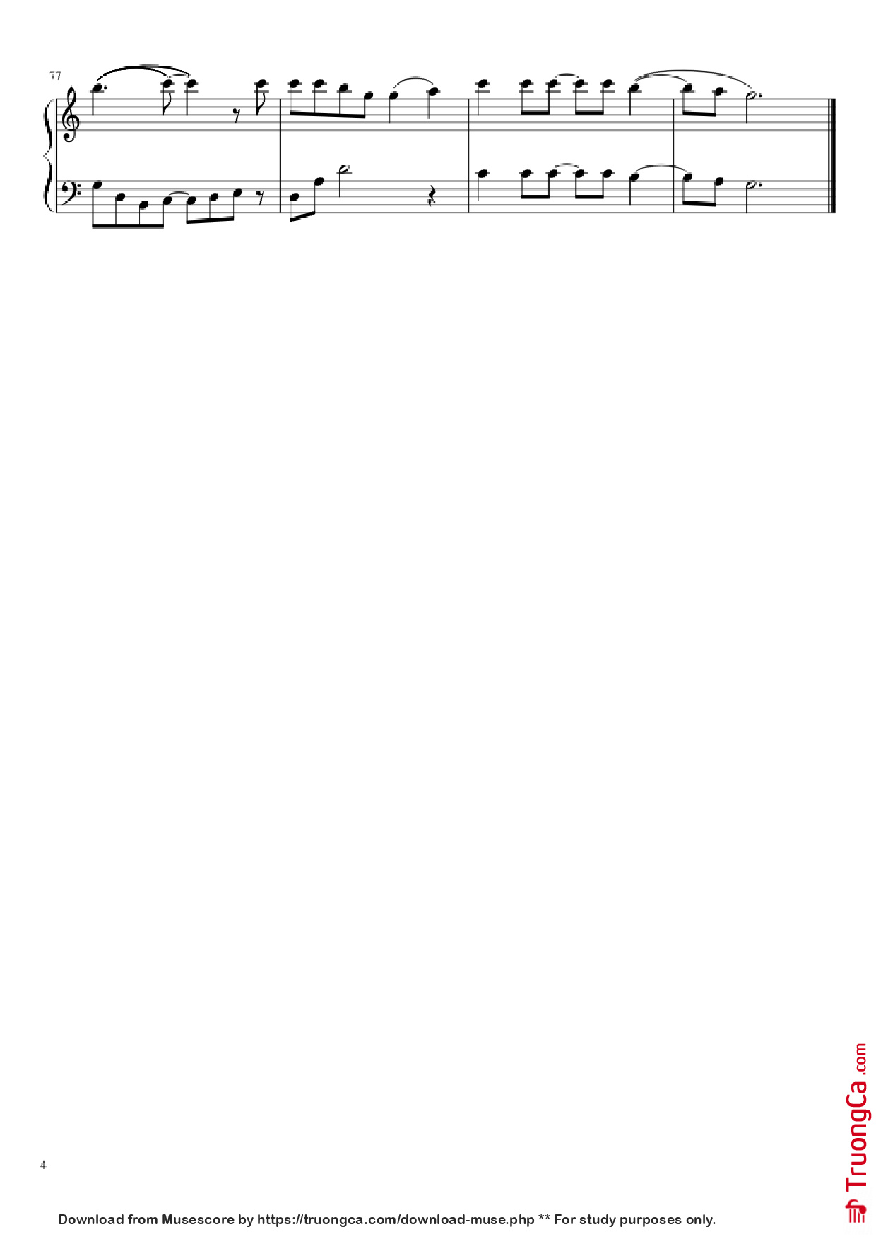 Trang 4 của Sheet nhạc PDF Piano bài hát Livin