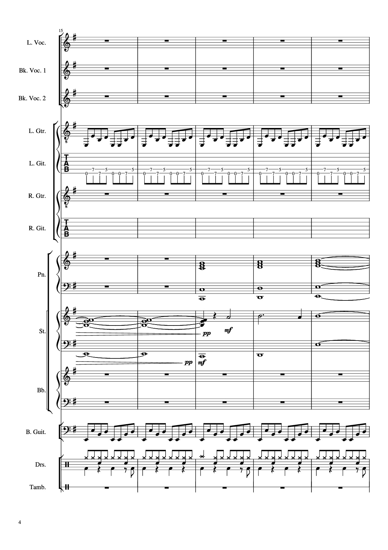 Trang 4 của Sheet nhạc PDF Piano Guitar Tab bài hát Livin