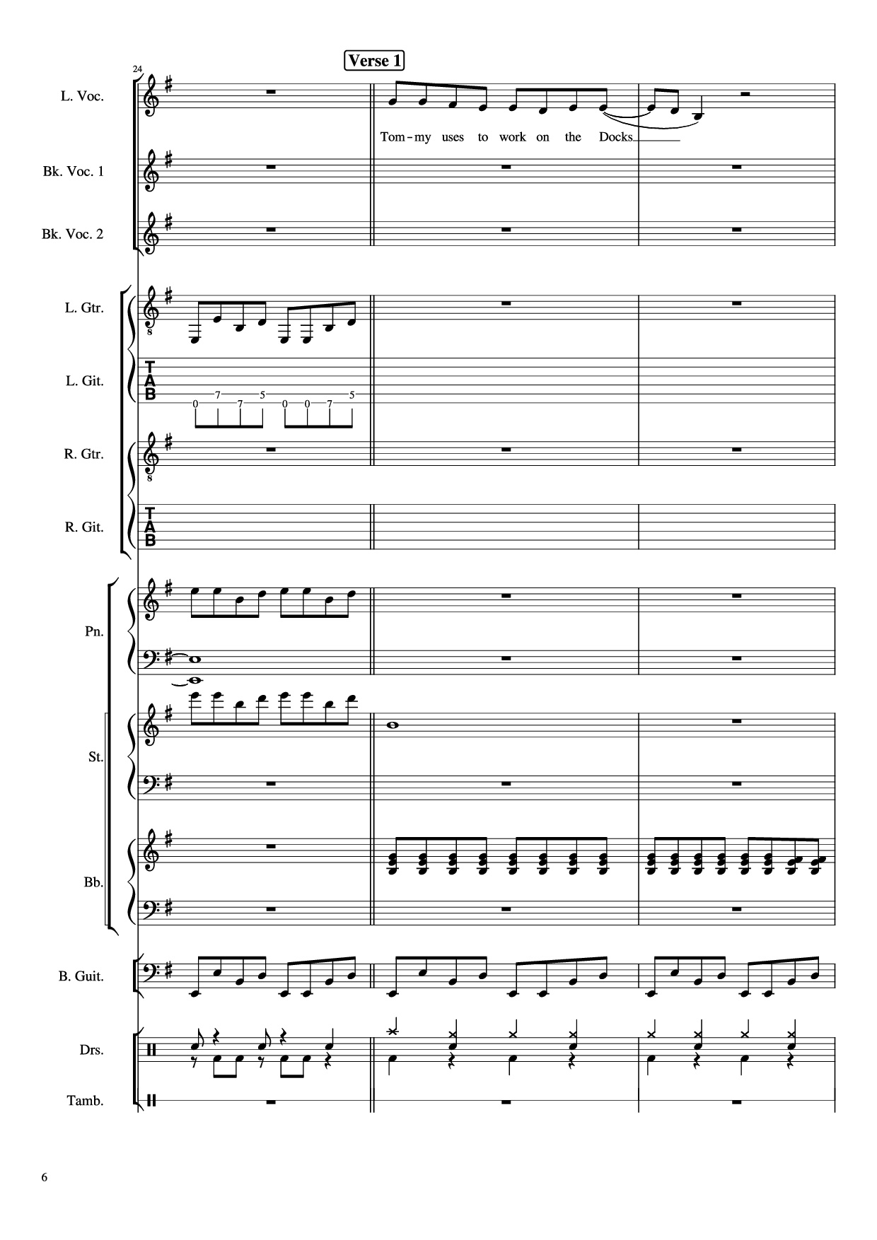 Trang 6 của Sheet nhạc PDF Piano Guitar Tab bài hát Livin