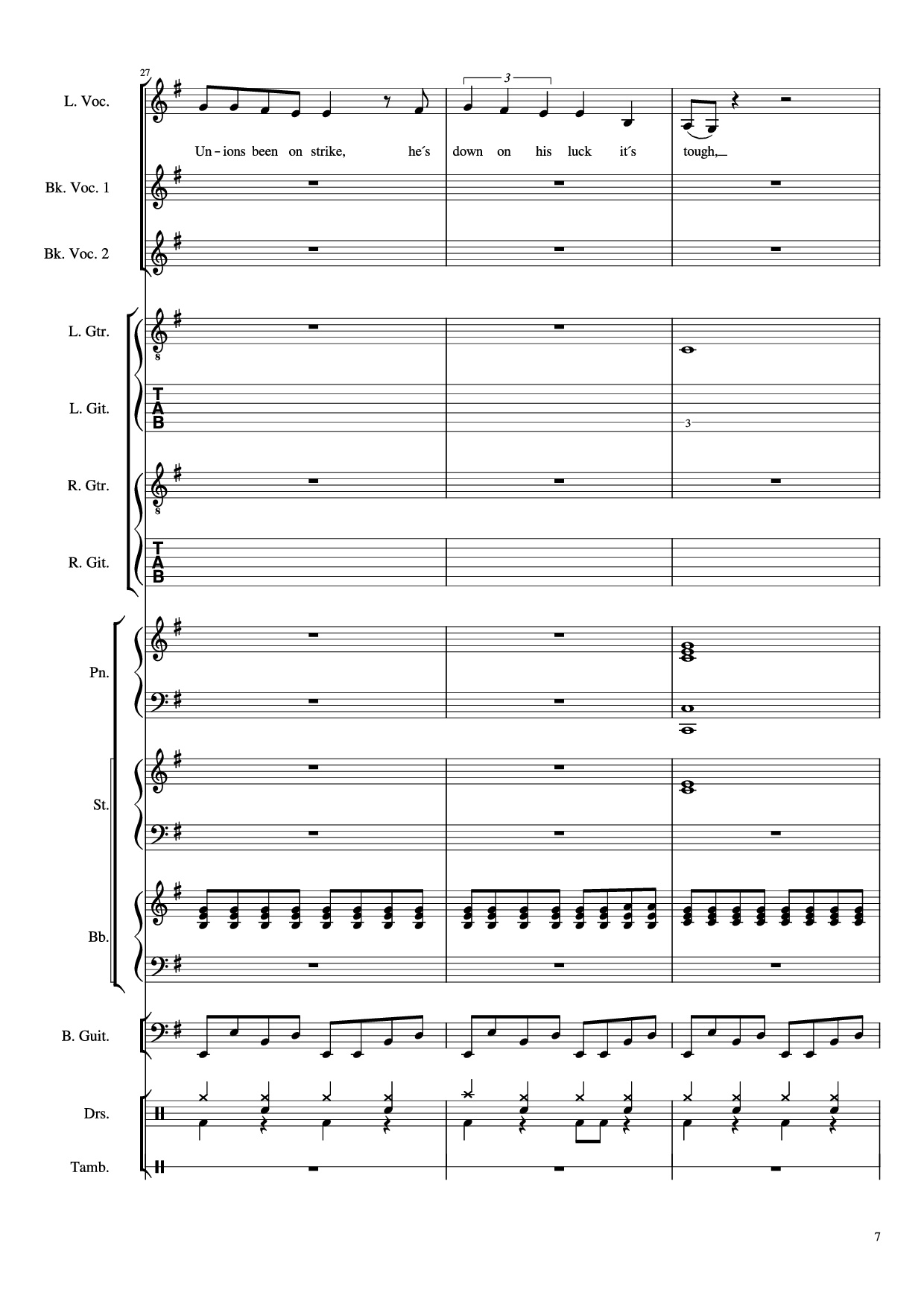 Trang 7 của Sheet nhạc PDF Piano Guitar Tab bài hát Livin