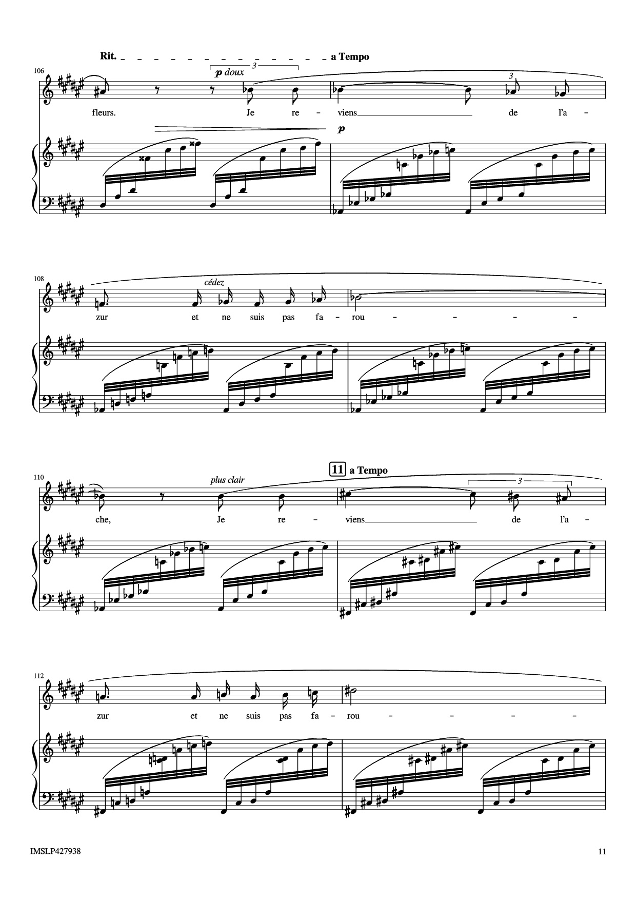 Trang 11 của Sheet nhạc PDF Piano bài hát Renouveau Piano - Lili BOULANGER