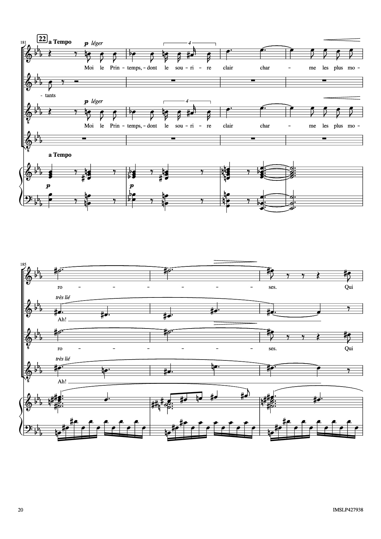 Trang 20 của Sheet nhạc PDF Piano bài hát Renouveau Piano - Lili BOULANGER