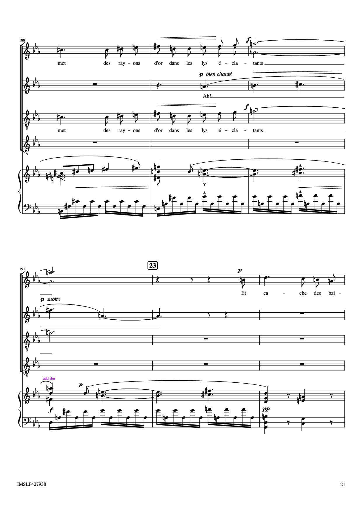 Trang 21 của Sheet nhạc PDF Piano bài hát Renouveau Piano - Lili BOULANGER