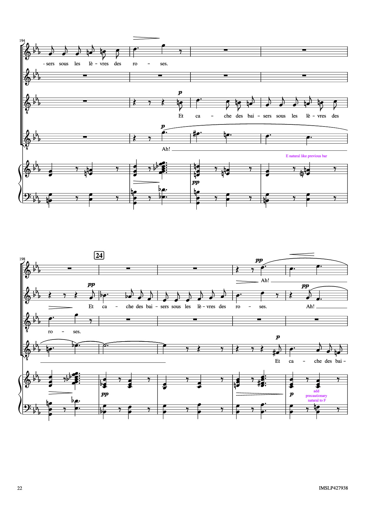 Trang 22 của Sheet nhạc PDF Piano bài hát Renouveau Piano - Lili BOULANGER