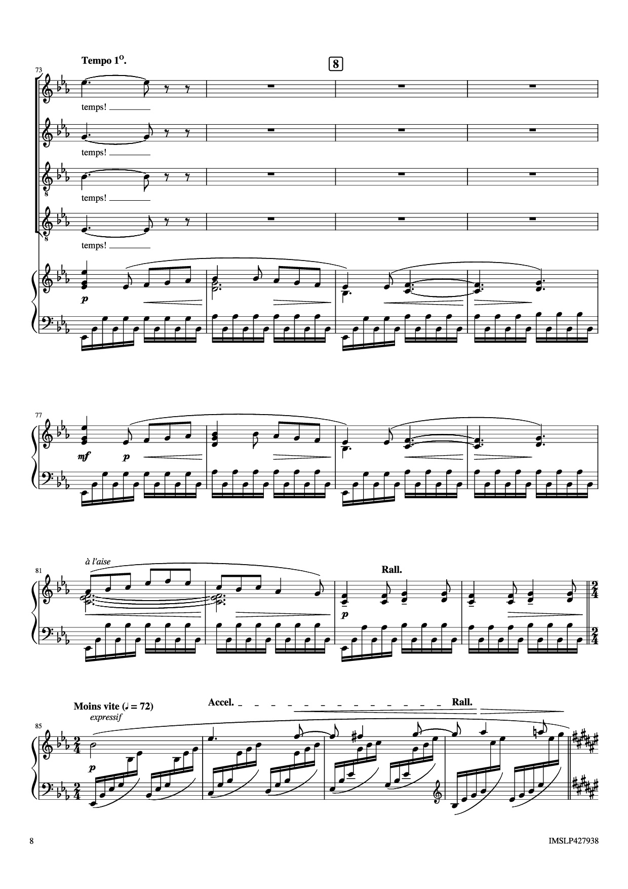 Trang 8 của Sheet nhạc PDF Piano bài hát Renouveau Piano - Lili BOULANGER