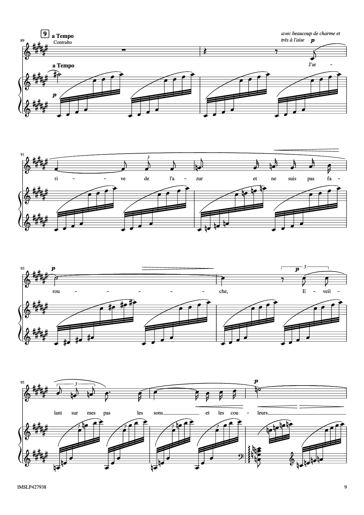 Trang 9 của Sheet nhạc PDF Piano bài hát Renouveau Piano - Lili BOULANGER