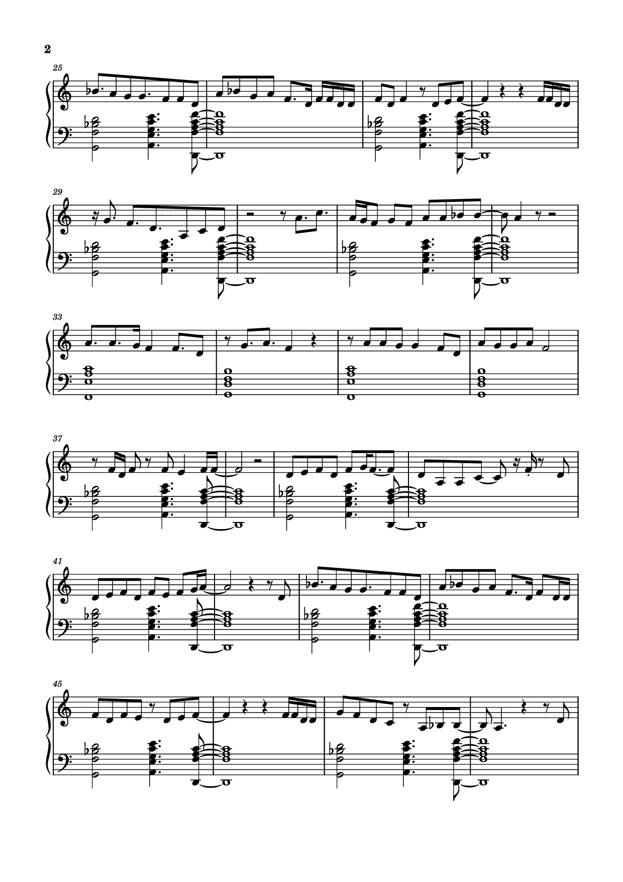Trang 2 của Sheet nhạc PDF Piano bài hát Stronger Than Me Piano - Undefined