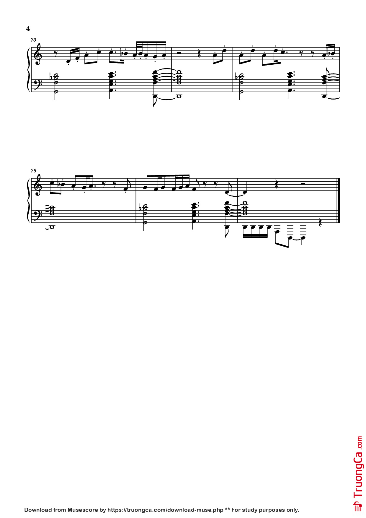 Trang 4 của Sheet nhạc PDF Piano bài hát Stronger Than Me Piano - Undefined