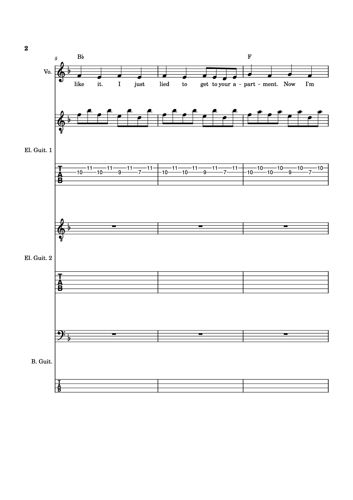 Trang 2 của Sheet nhạc PDF Guitar Tab bài hát Is this it Guitar TAB - The Strokes