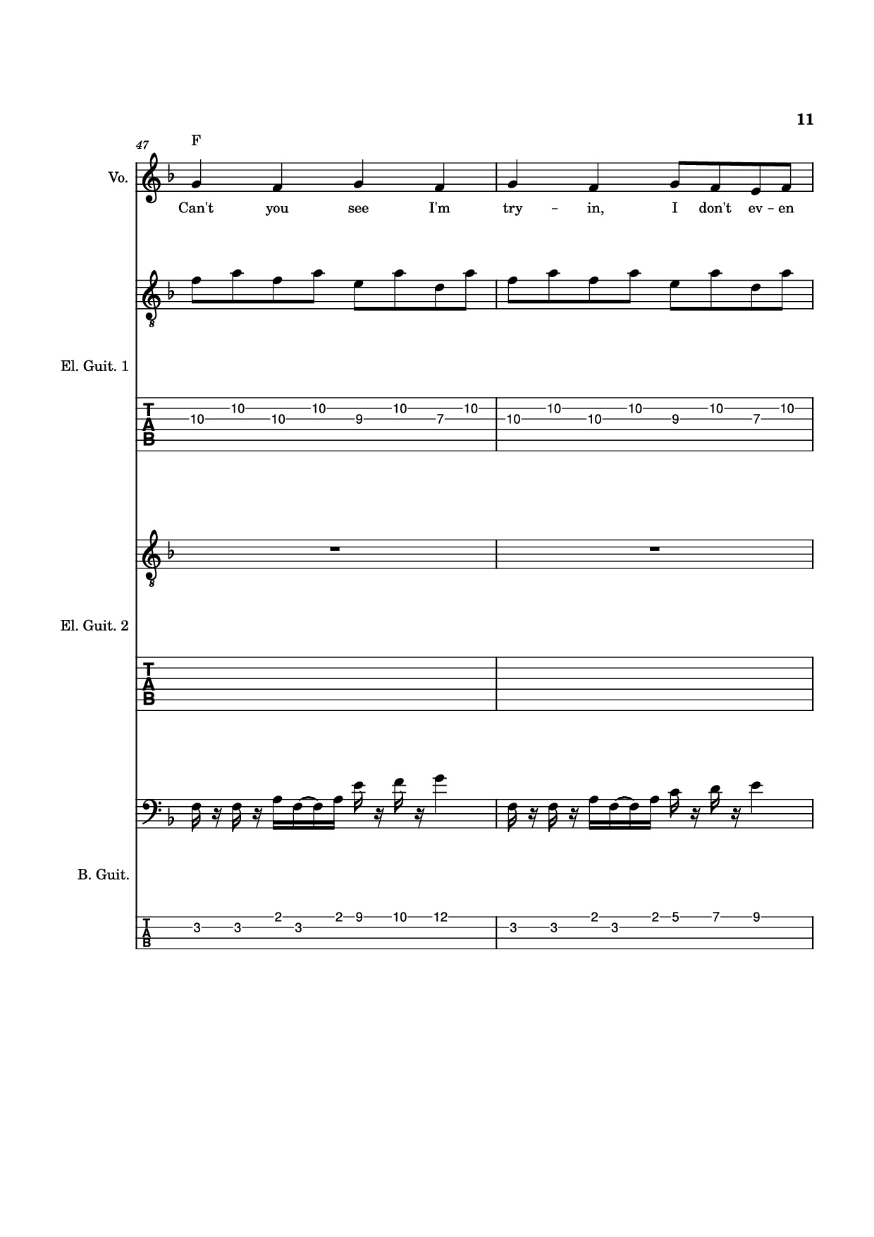 Trang 11 của Sheet nhạc PDF Guitar Tab bài hát Is this it Guitar TAB - The Strokes