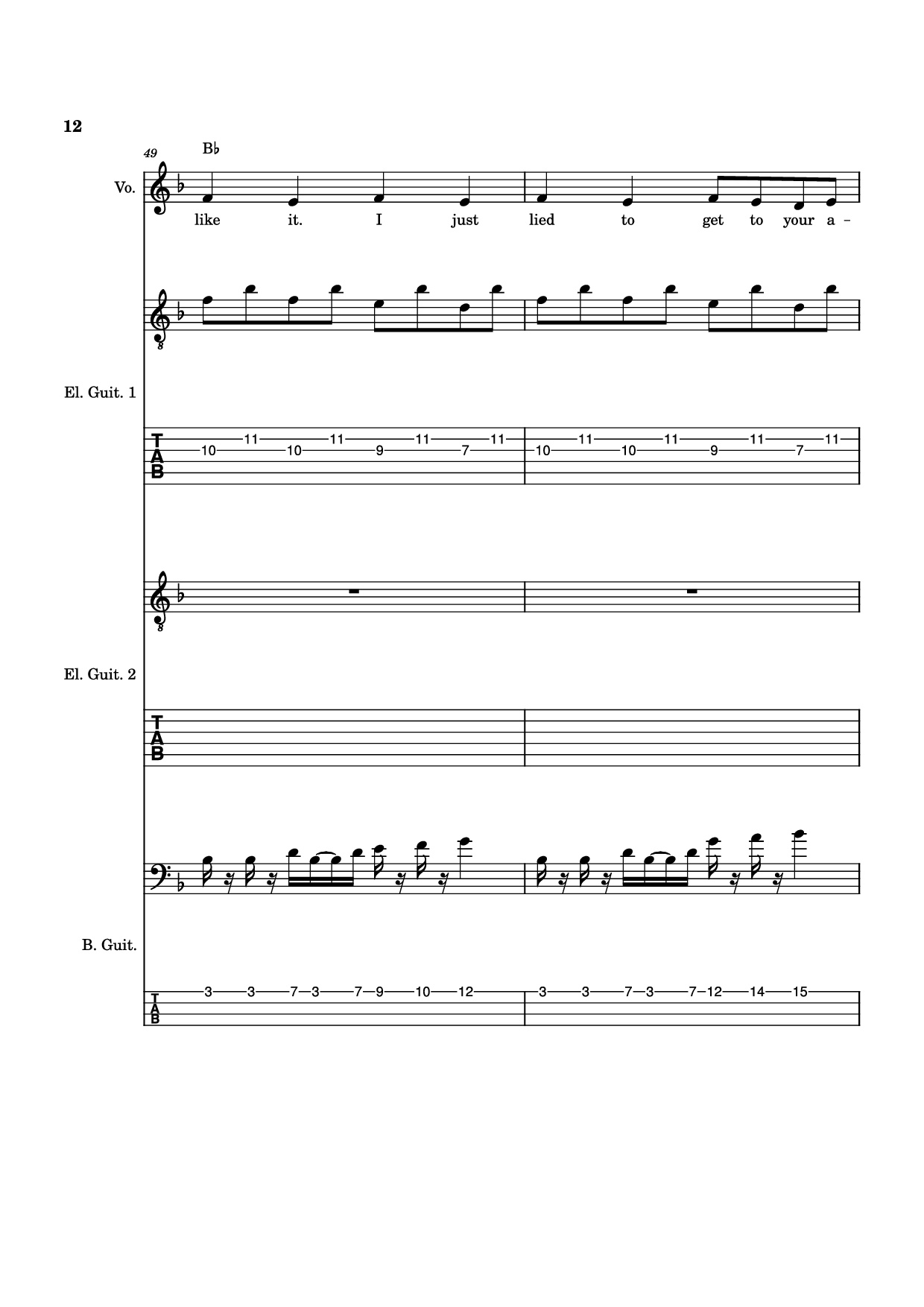 Trang 12 của Sheet nhạc PDF Guitar Tab bài hát Is this it Guitar TAB - The Strokes
