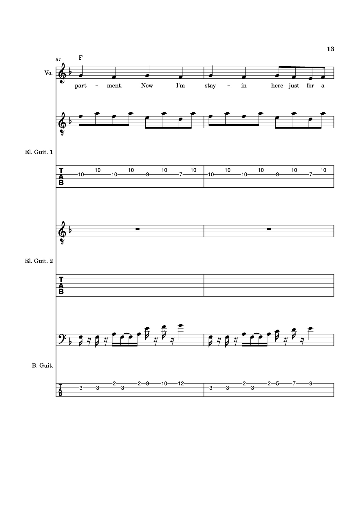 Trang 13 của Sheet nhạc PDF Guitar Tab bài hát Is this it Guitar TAB - The Strokes