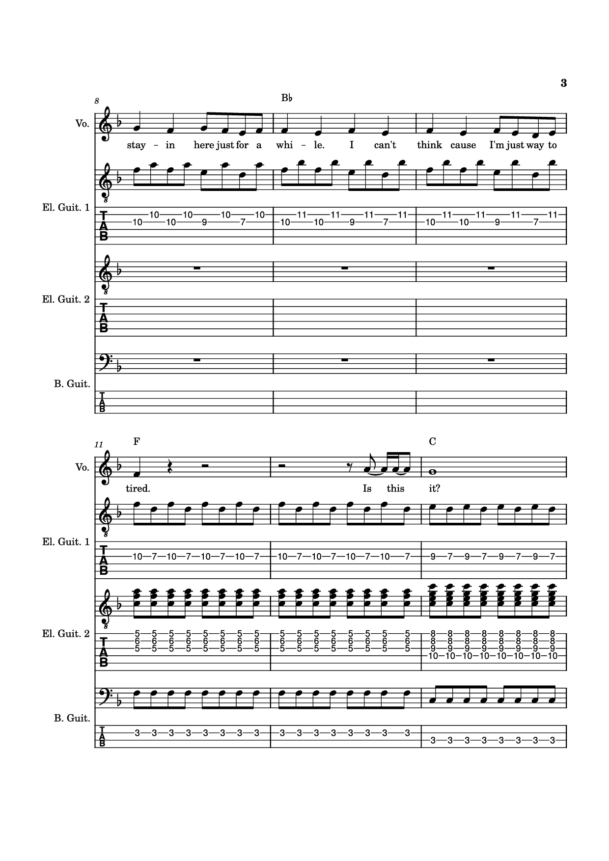 Trang 3 của Sheet nhạc PDF Guitar Tab bài hát Is this it Guitar TAB - The Strokes