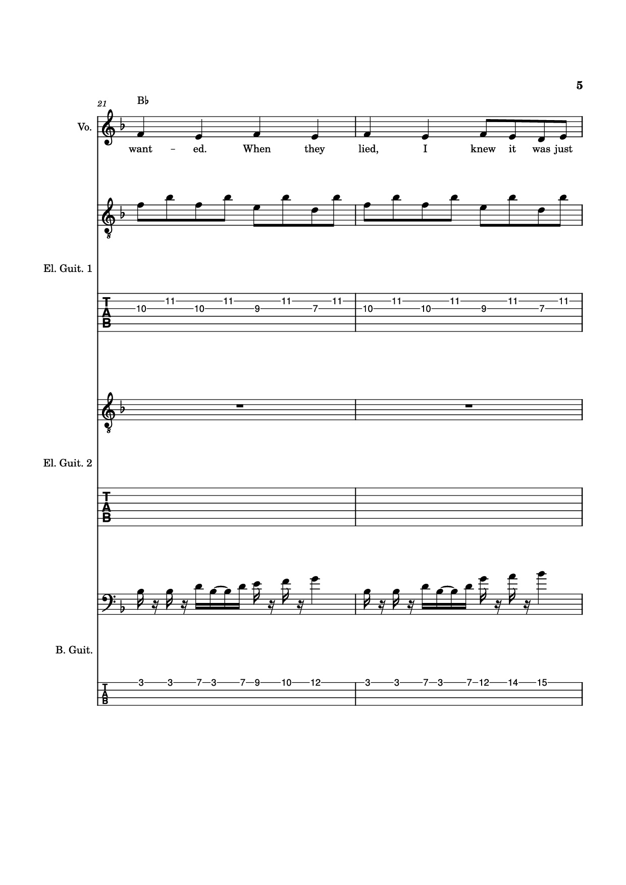 Trang 5 của Sheet nhạc PDF Guitar Tab bài hát Is this it Guitar TAB - The Strokes