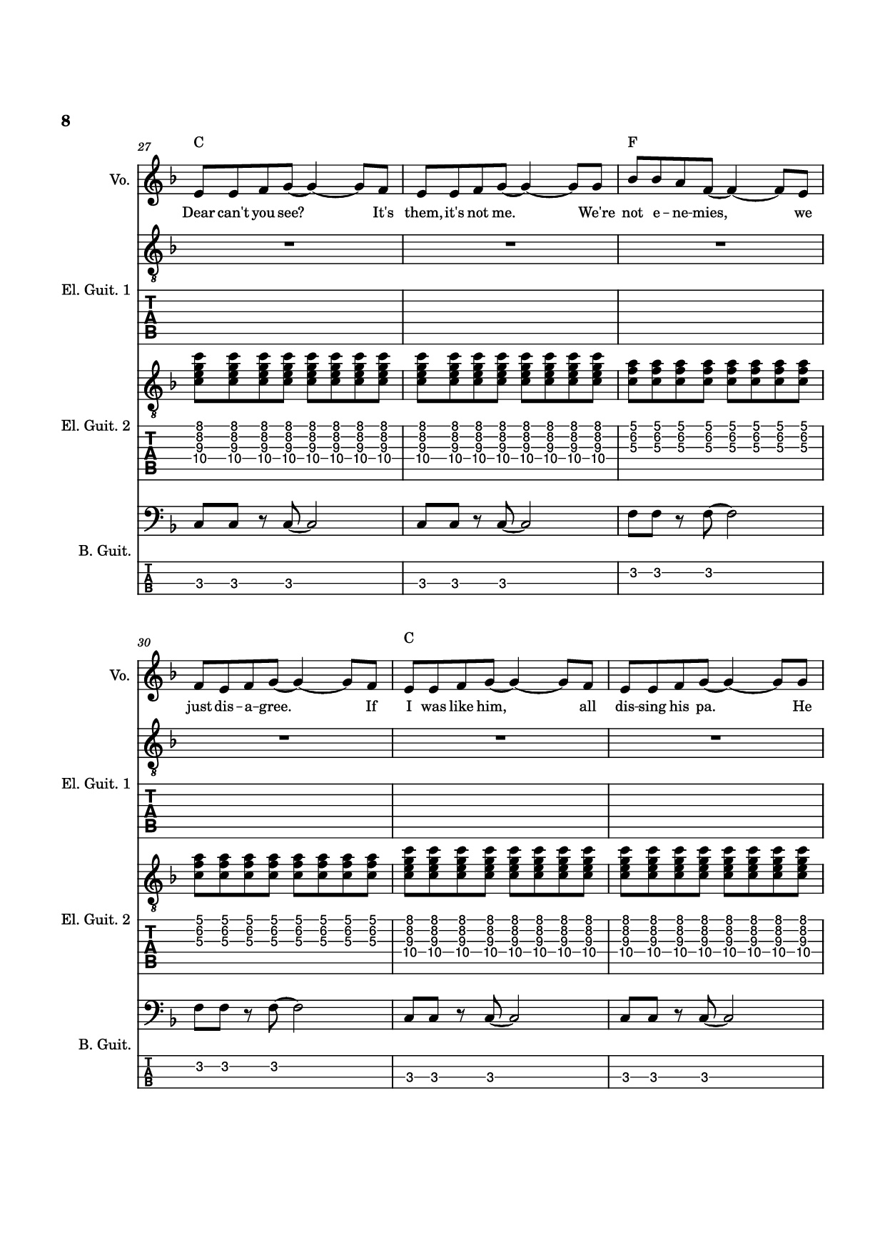 Trang 8 của Sheet nhạc PDF Guitar Tab bài hát Is this it Guitar TAB - The Strokes