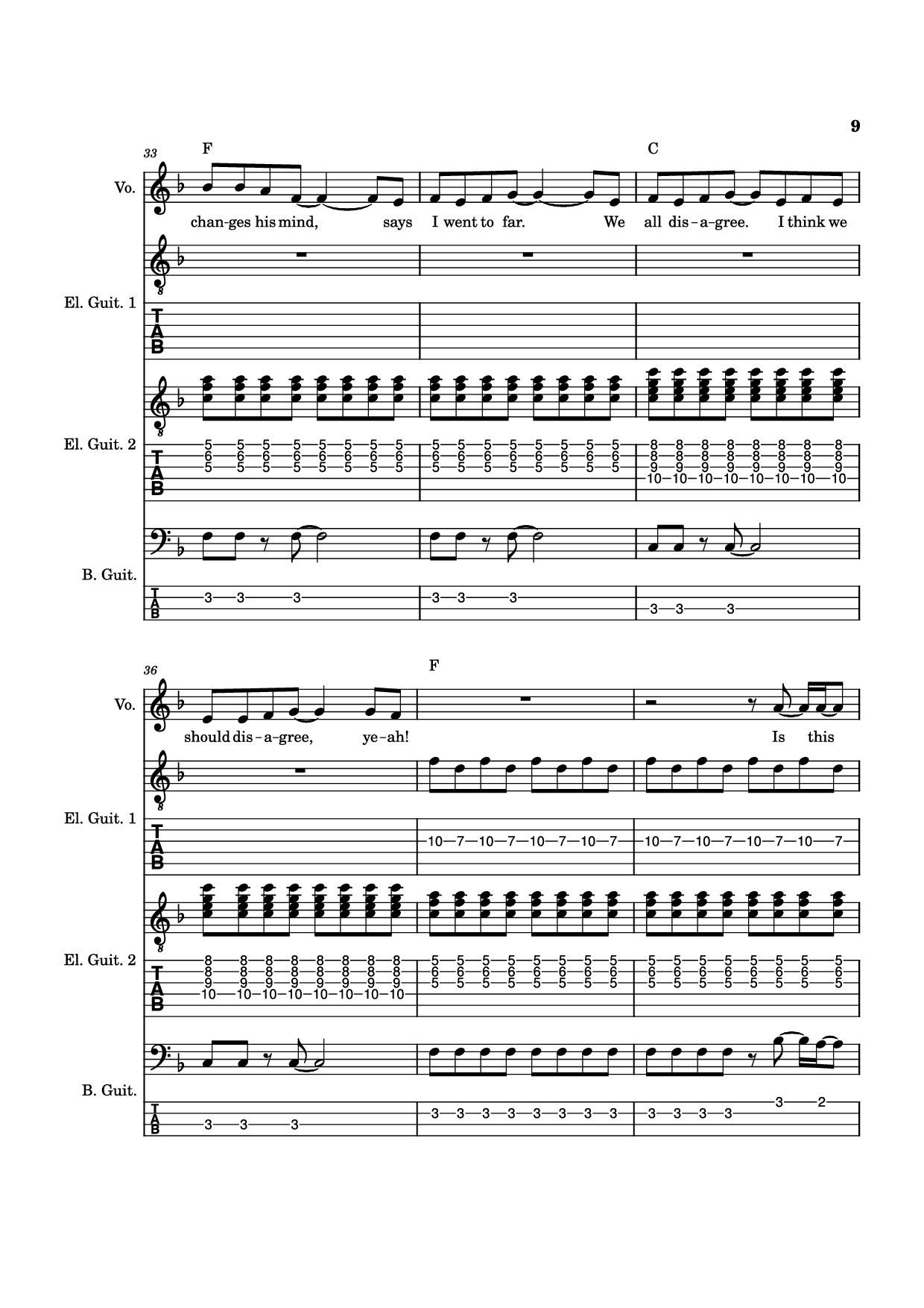 Trang 9 của Sheet nhạc PDF Guitar Tab bài hát Is this it Guitar TAB - The Strokes