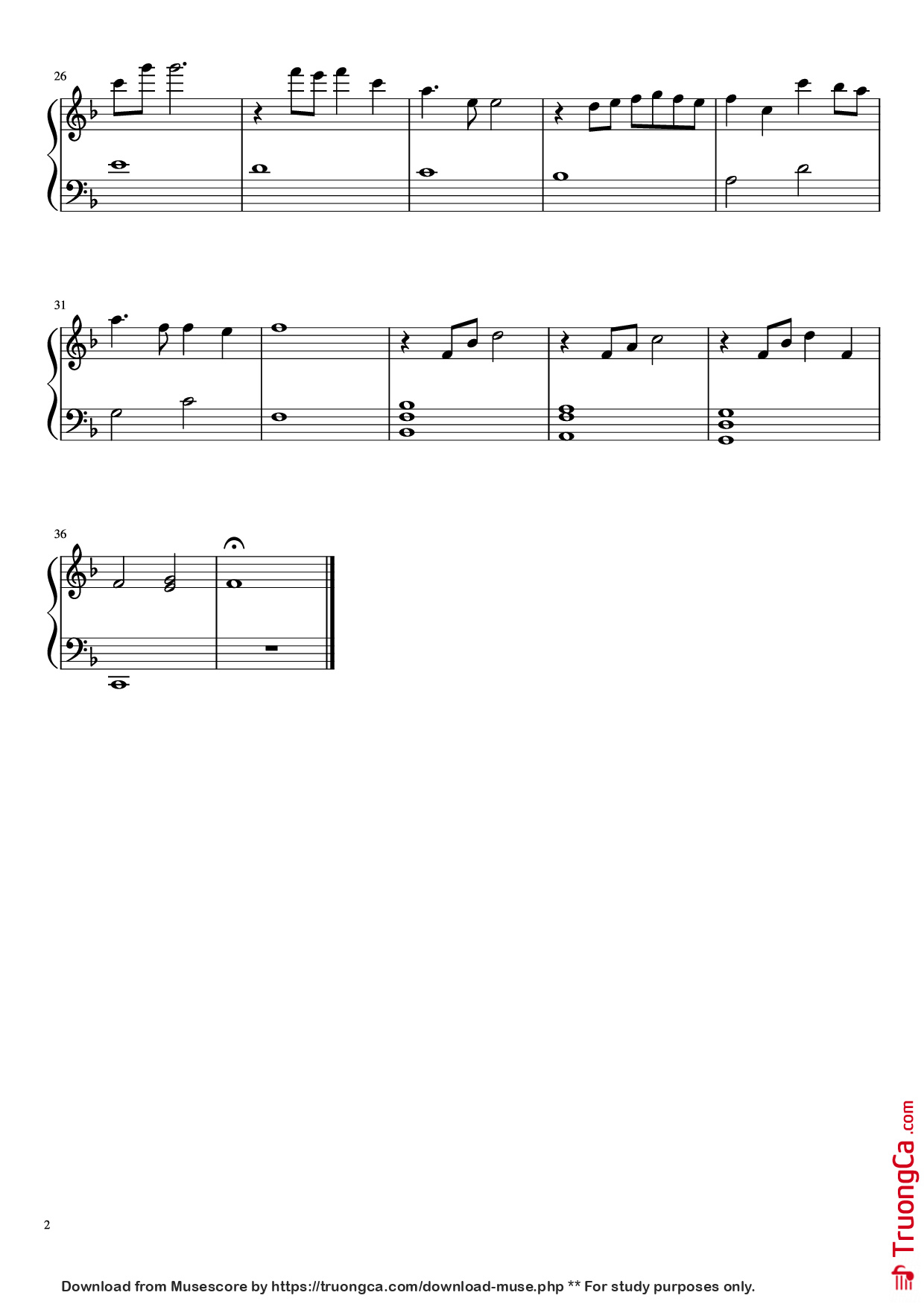 Trang 2 của Sheet nhạc PDF Piano bài hát Grandma Piano - Koji Kondo