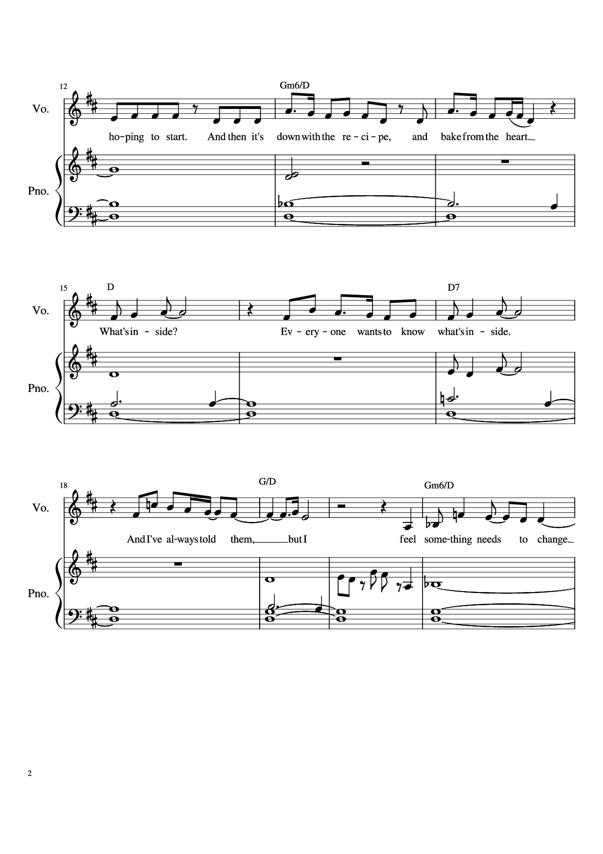 Trang 2 của Sheet nhạc PDF Piano bài hát What