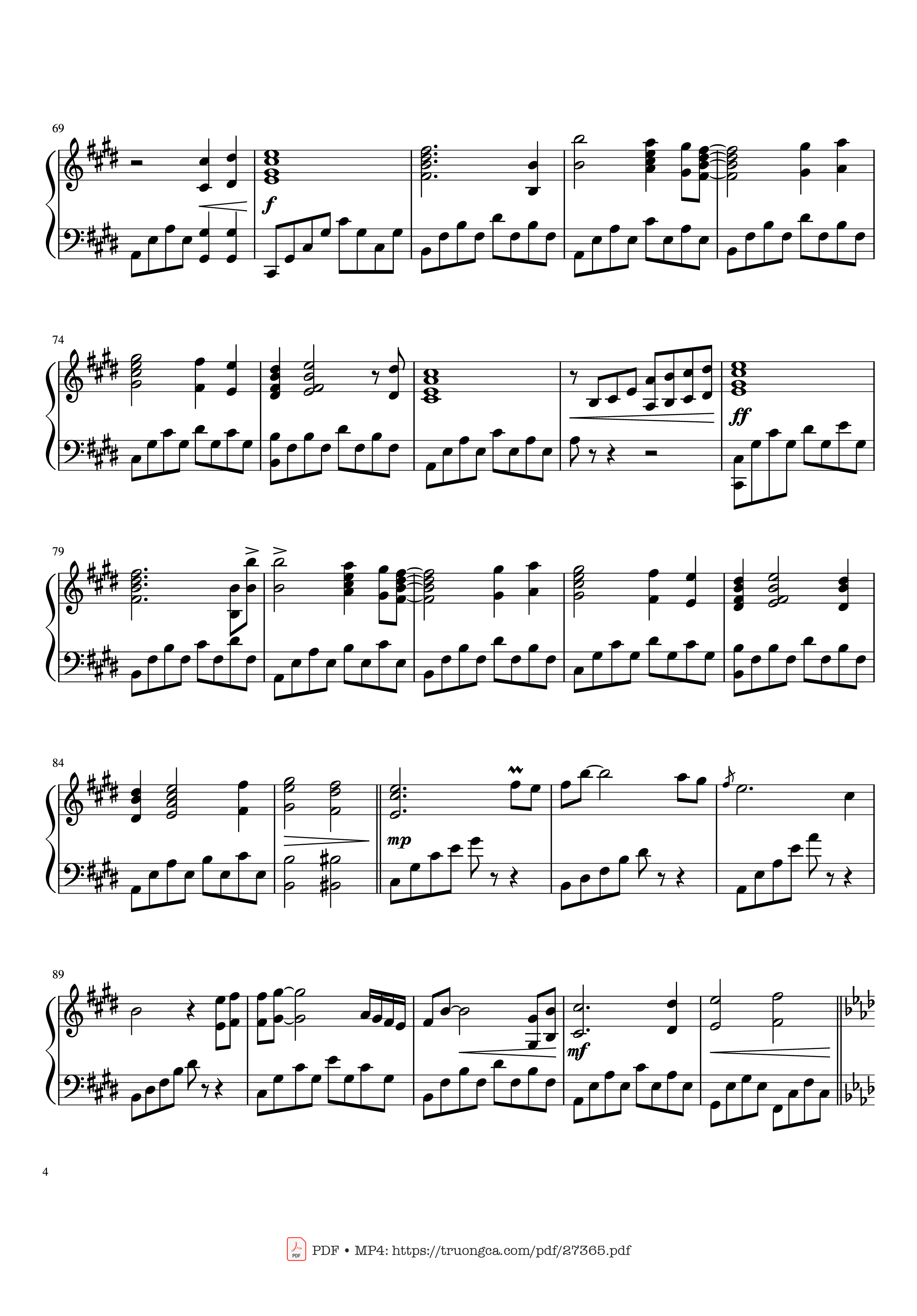 Trang 4 của Sheet nhạc PDF Piano bài hát My Heart Will Go On Piano - Céline Dion