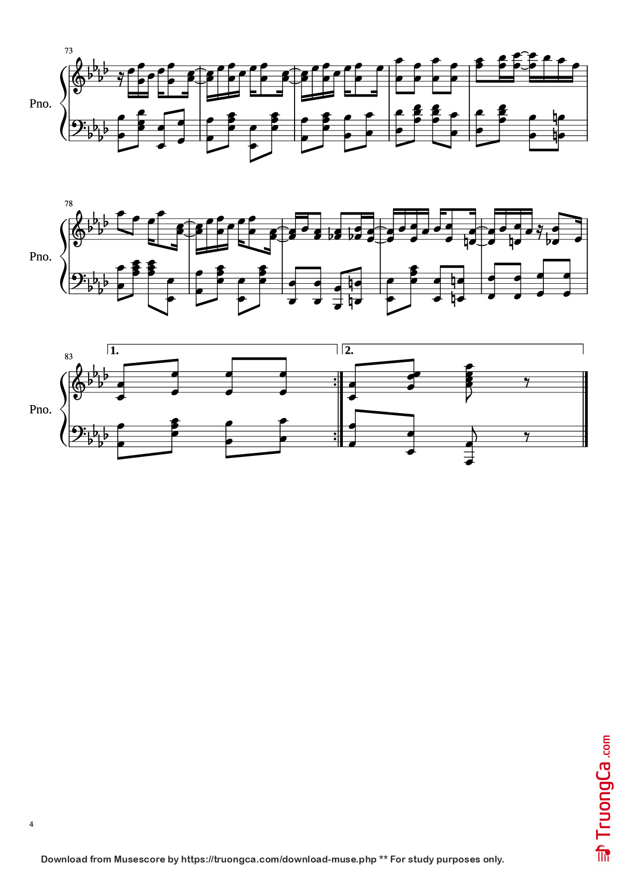 Trang 4 của Sheet nhạc PDF Piano bài hát Maple Leaf Rag Piano - Scott Joplin