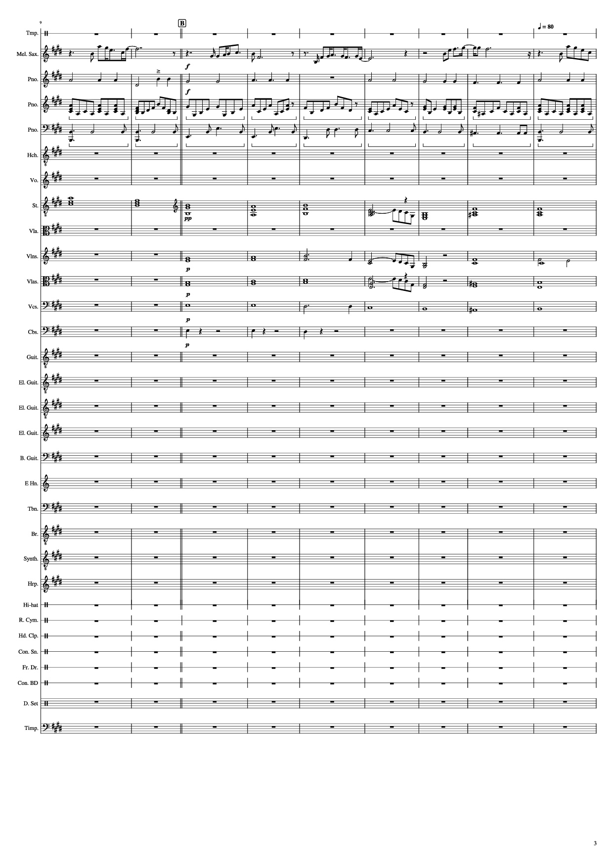 Trang 3 của Sheet nhạc PDF Piano bài hát John Miles - Music Piano - Undefined