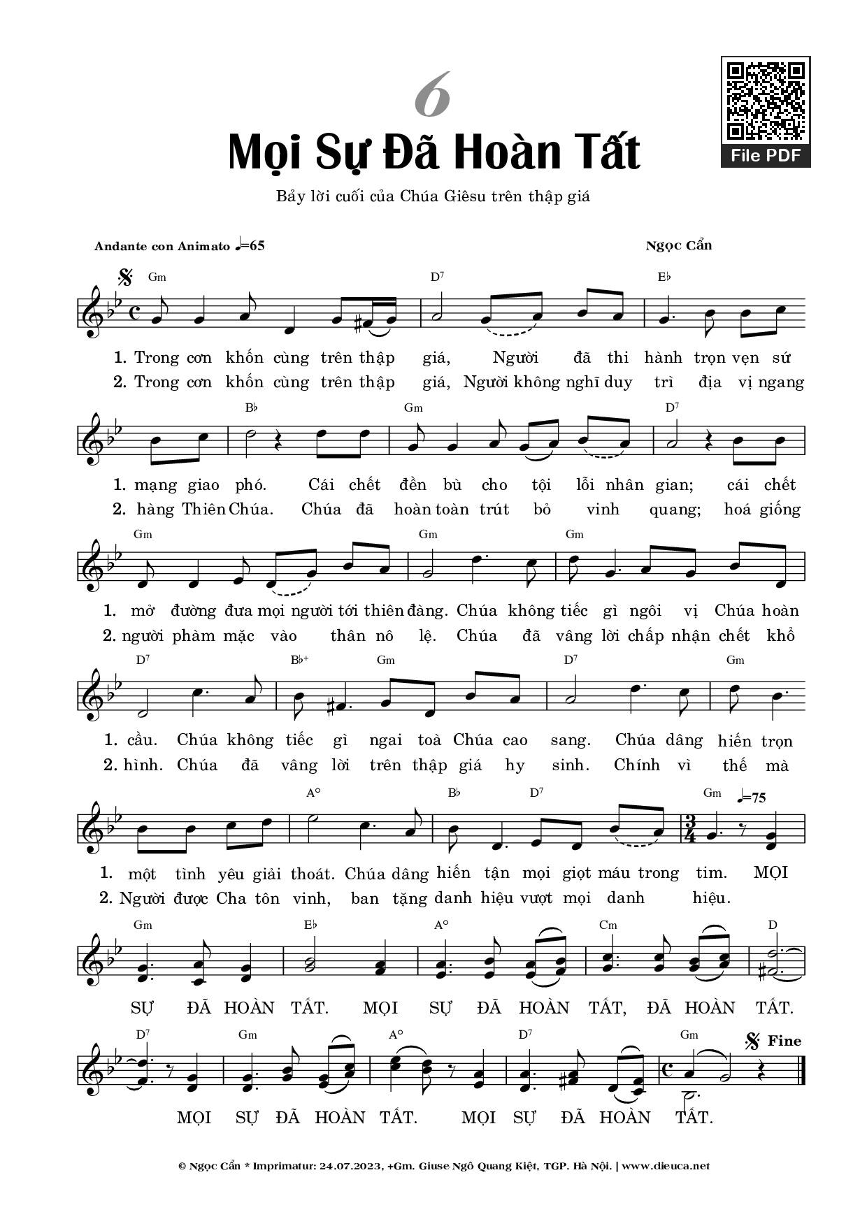 Mọi Sự Đã Hoàn Tất