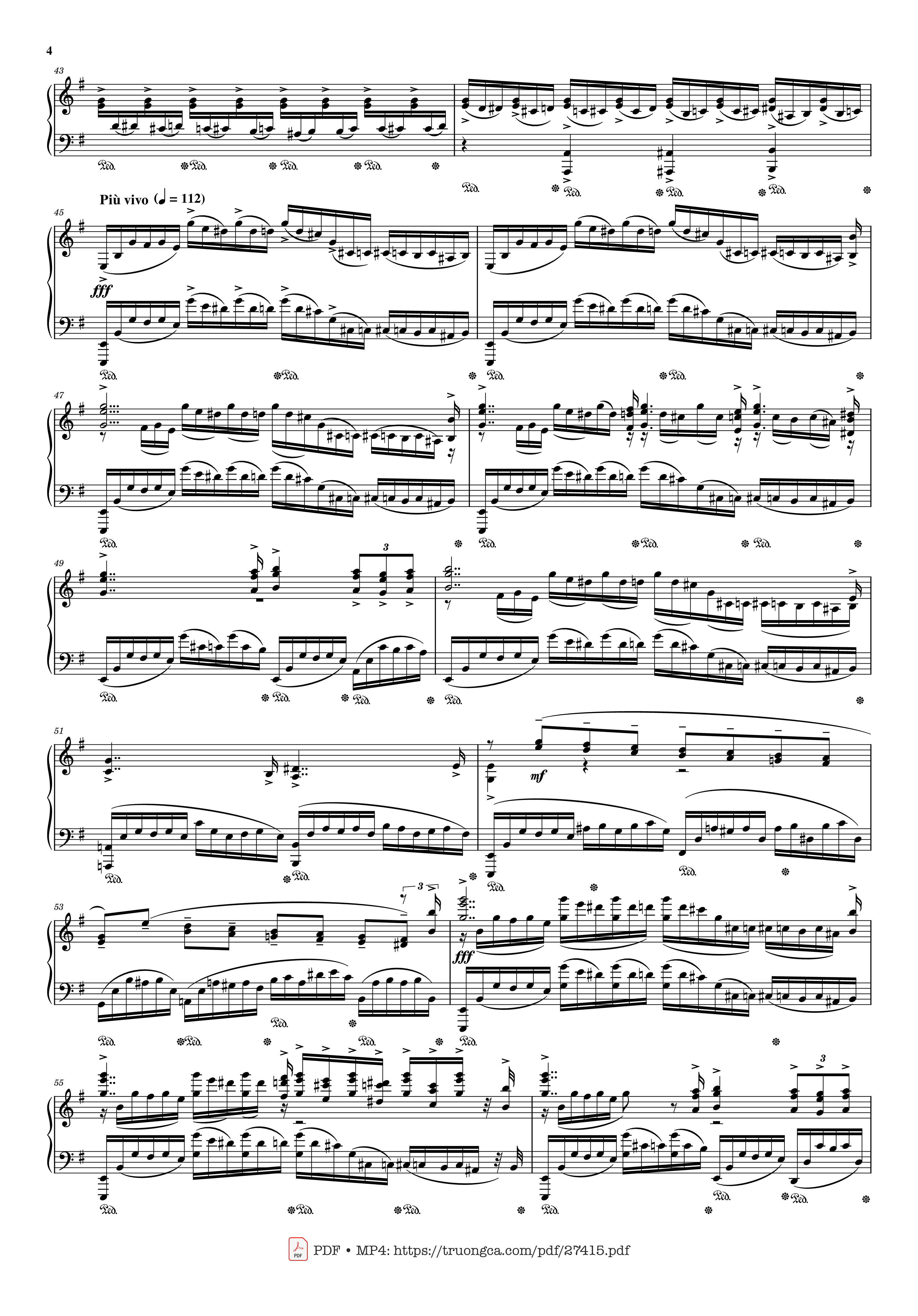 Trang 4 của Sheet nhạc PDF Piano bài hát Moment Musicaux - Op.16 No.4 Piano - Sergei Rachmaninoff