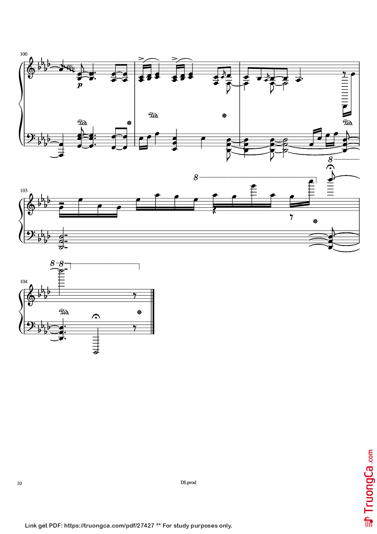 Trang 10 của Sheet nhạc PDF Piano bài hát Man in the miror Piano - Love-nsky