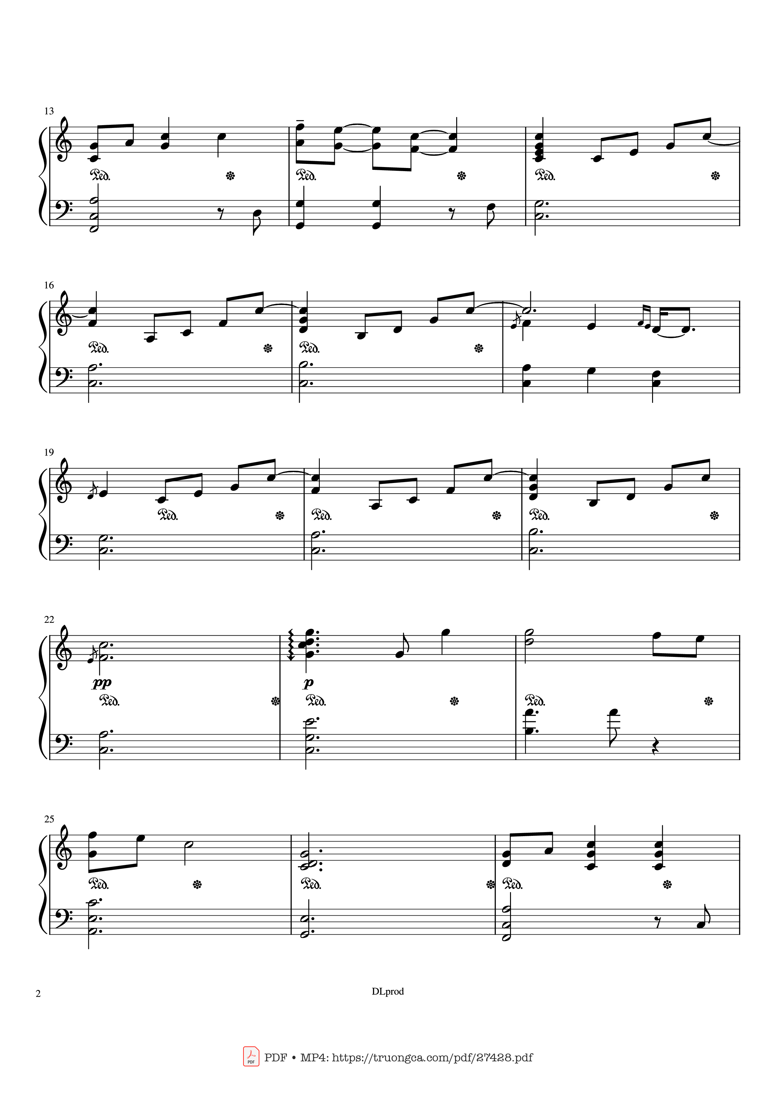 Trang 2 của Sheet nhạc PDF Piano bài hát Piano man - Billy Joel (Easy Piano) - Love-nsky