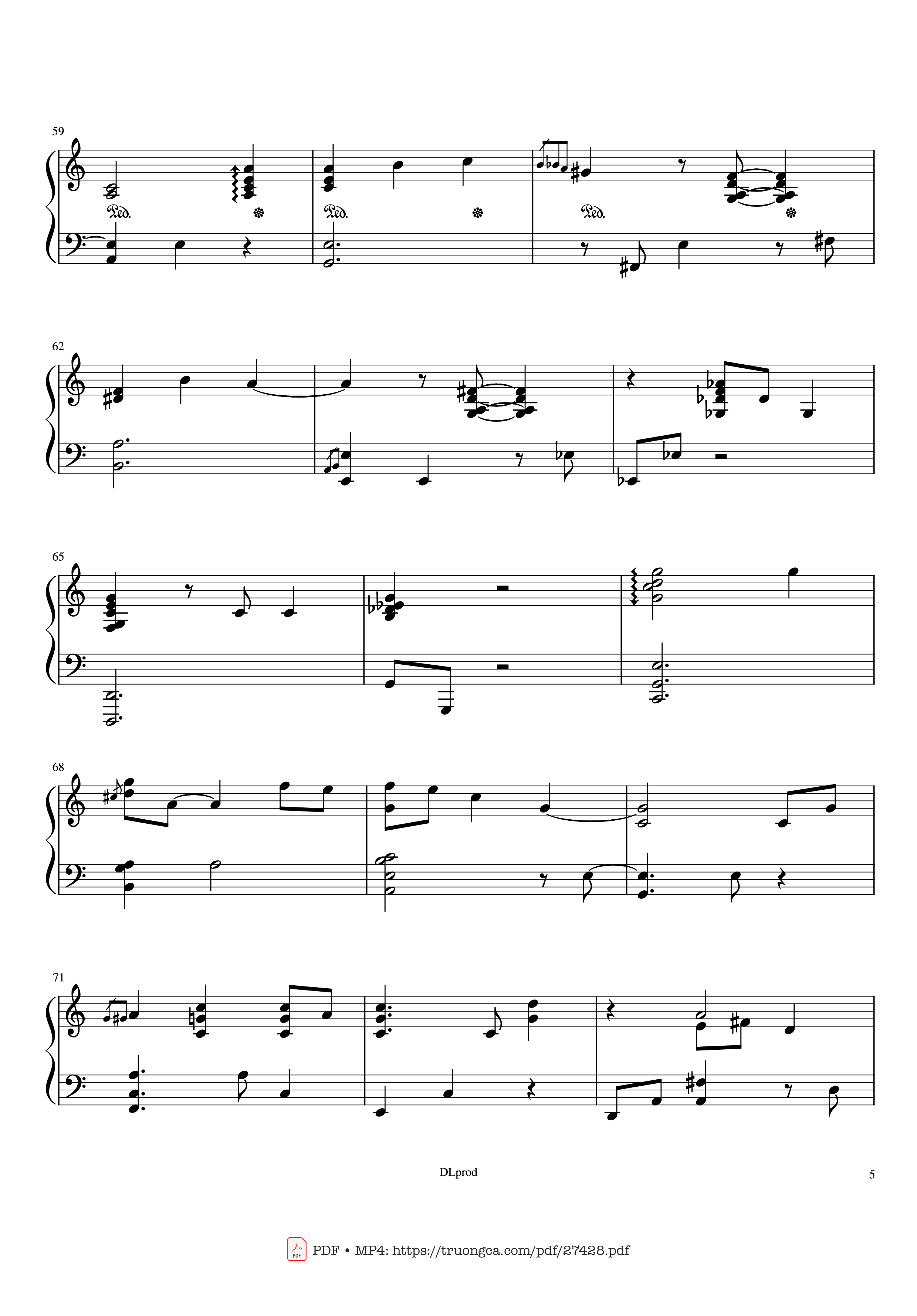 Trang 5 của Sheet nhạc PDF Piano bài hát Piano man - Billy Joel (Easy Piano) - Love-nsky