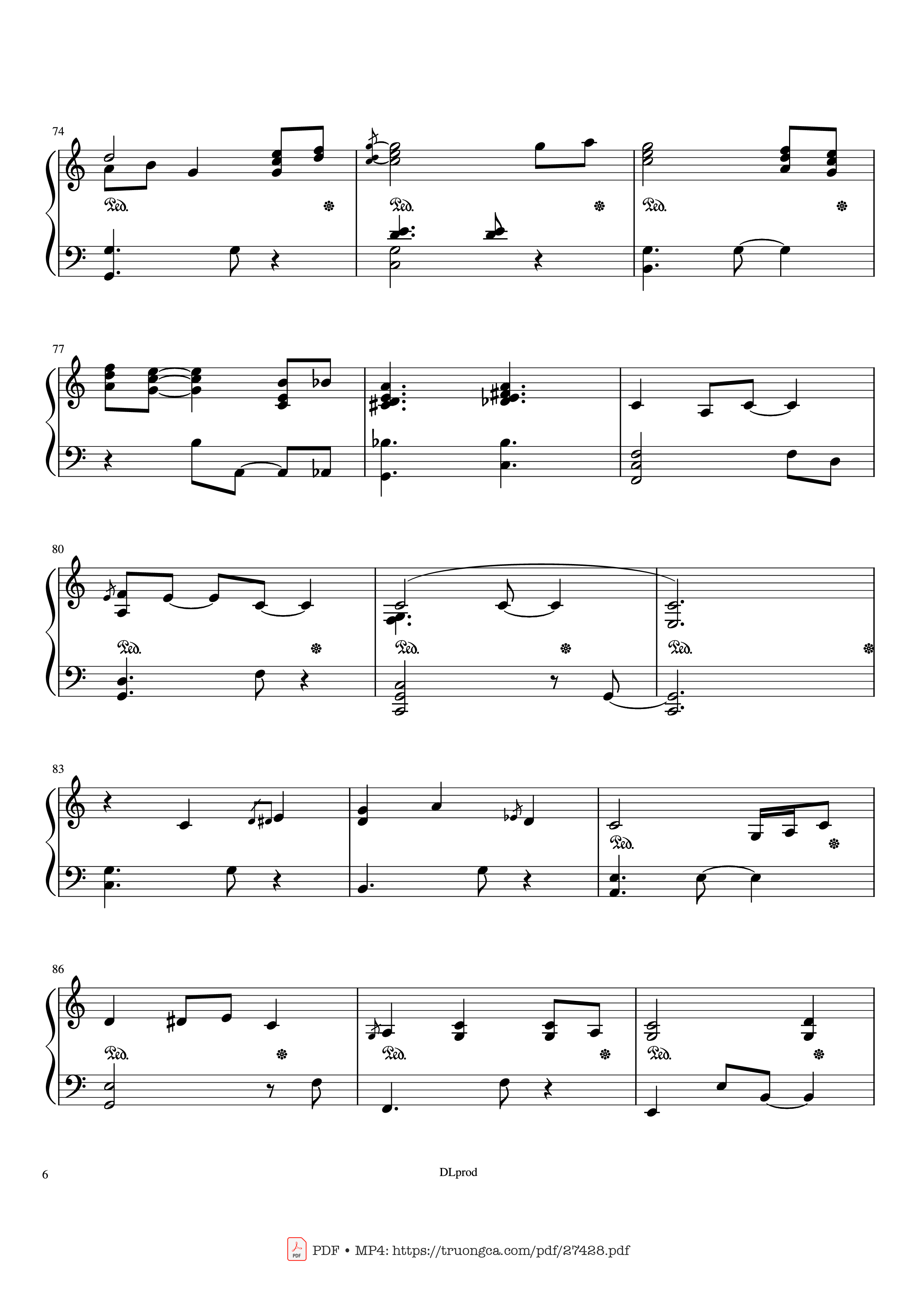 Trang 6 của Sheet nhạc PDF Piano bài hát Piano man - Billy Joel (Easy Piano) - Love-nsky