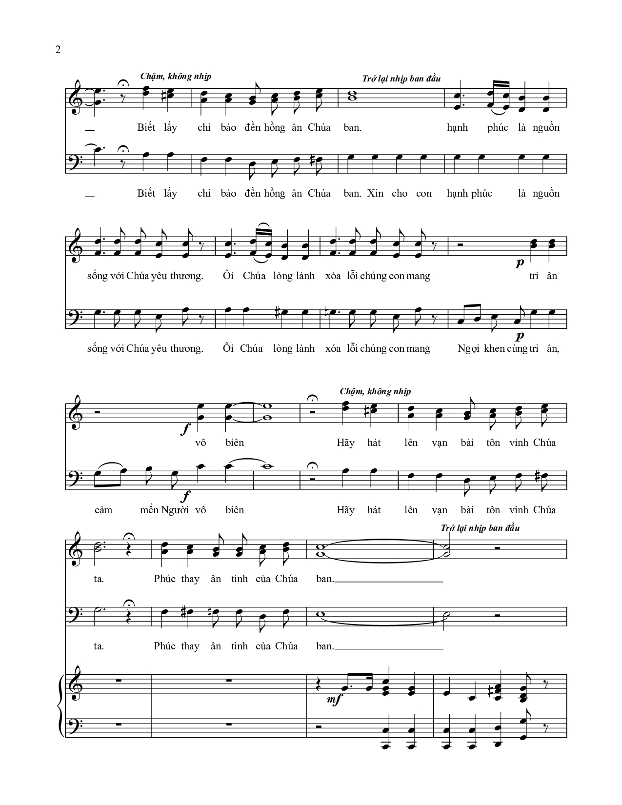 Chiên Thiên Chúa Đấng cứu độ thế nhân, lòng xót thương vô bờ đến muôn đời, Trang 2